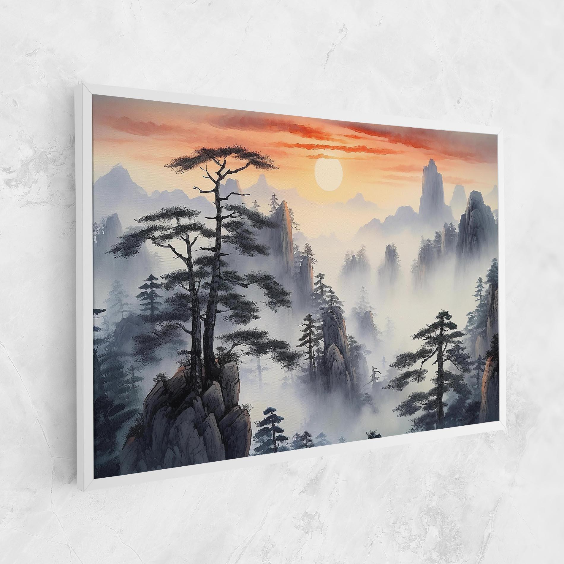 Tablou Canvas Fog Trees mockup 1