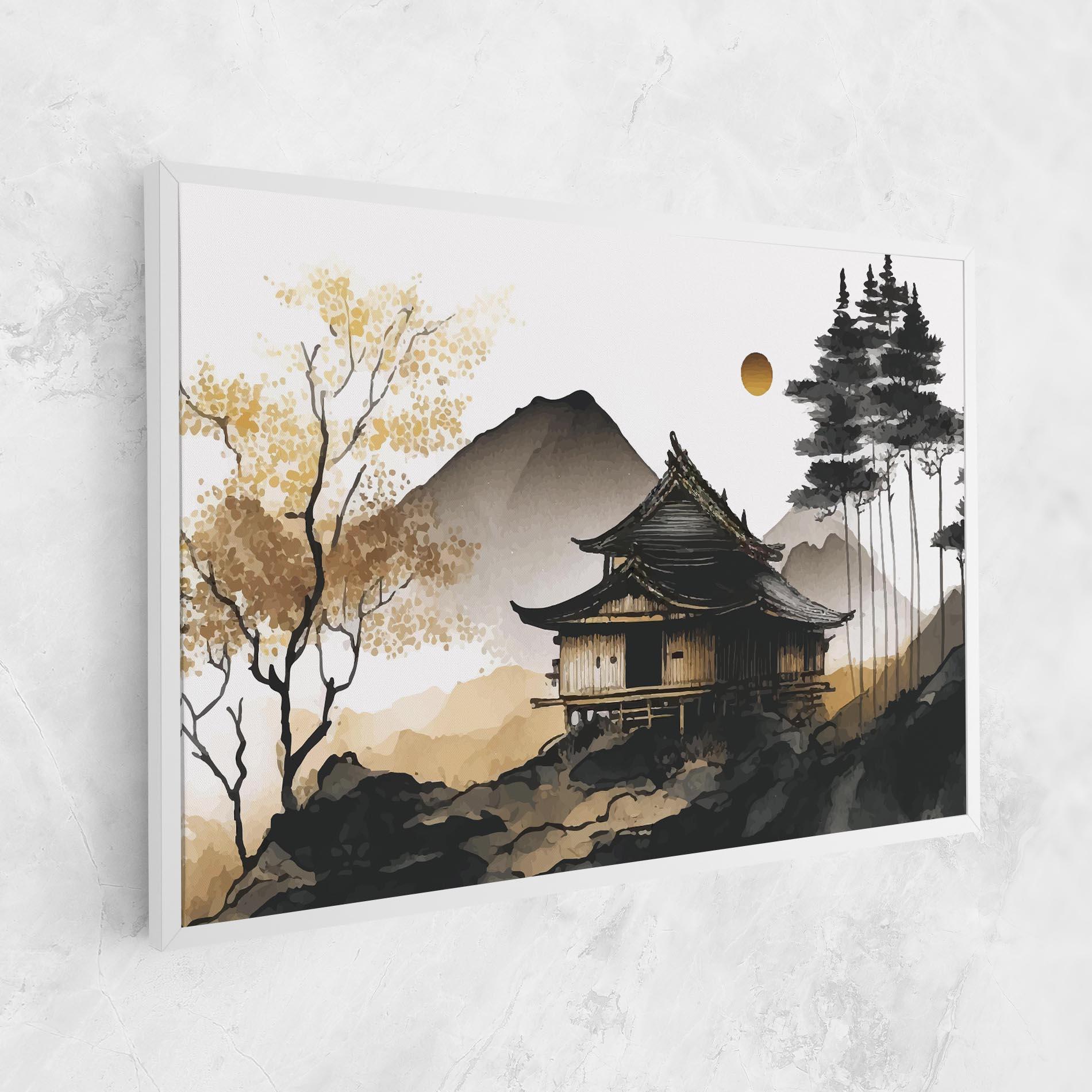 Tablou Canvas Gold Japanese Temple mockup 1