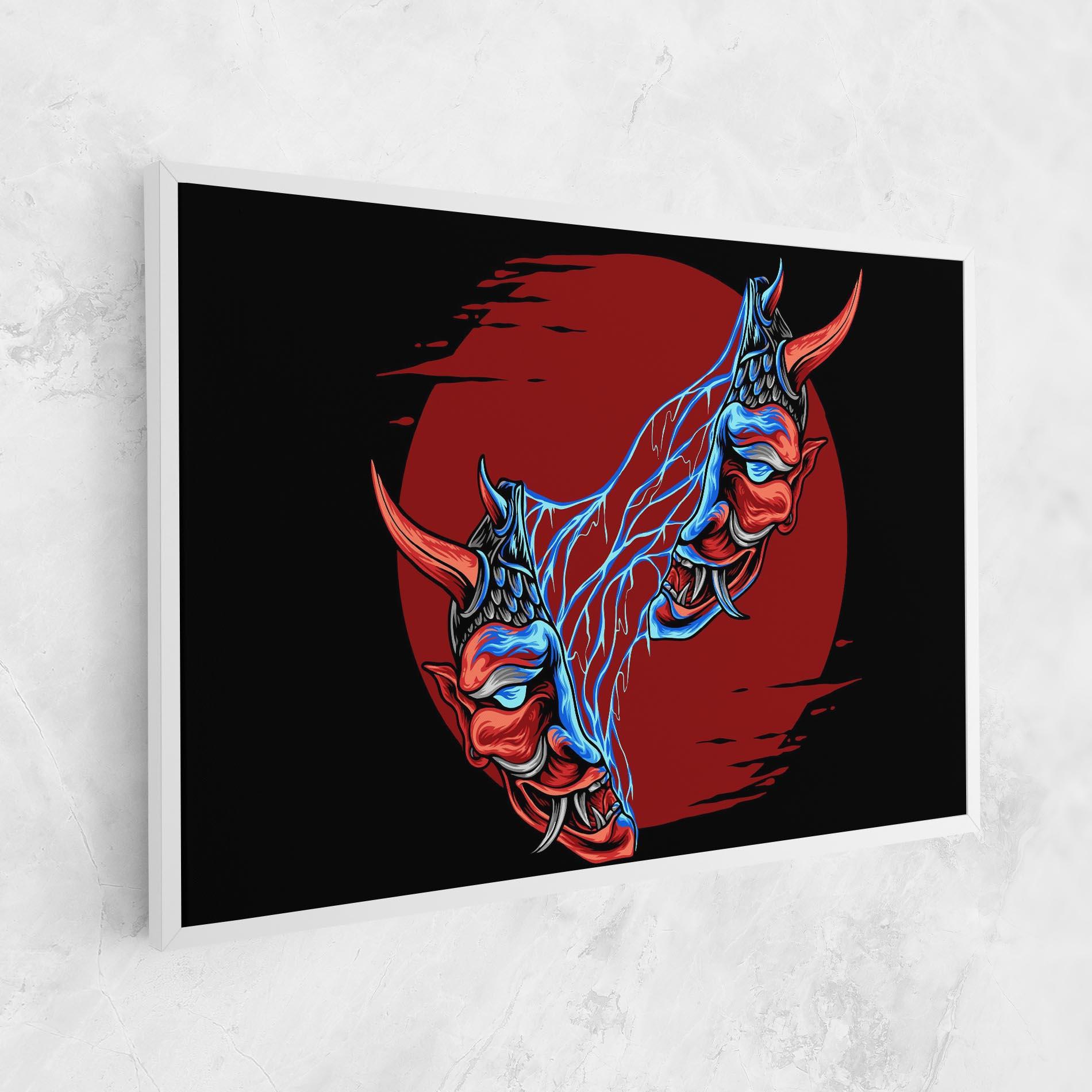 Tablou Canvas Japanese Mask mockup 1