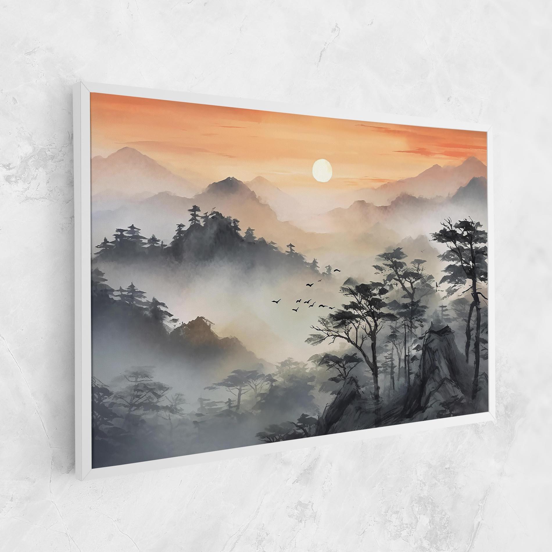 Tablou Canvas Sunset Fog mockup 1