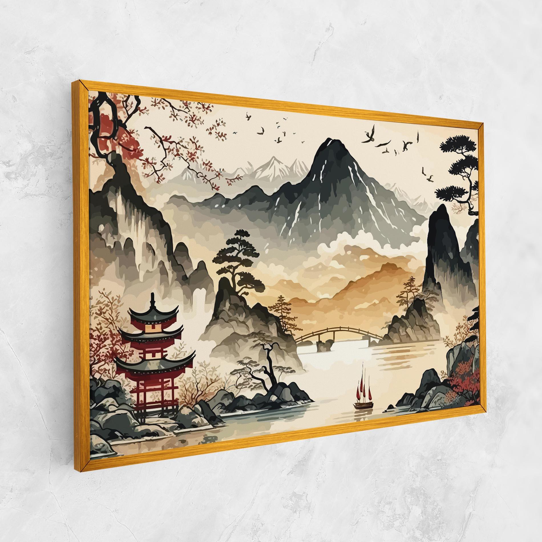 Tablou Canvas Asian Mountain View mockup 1