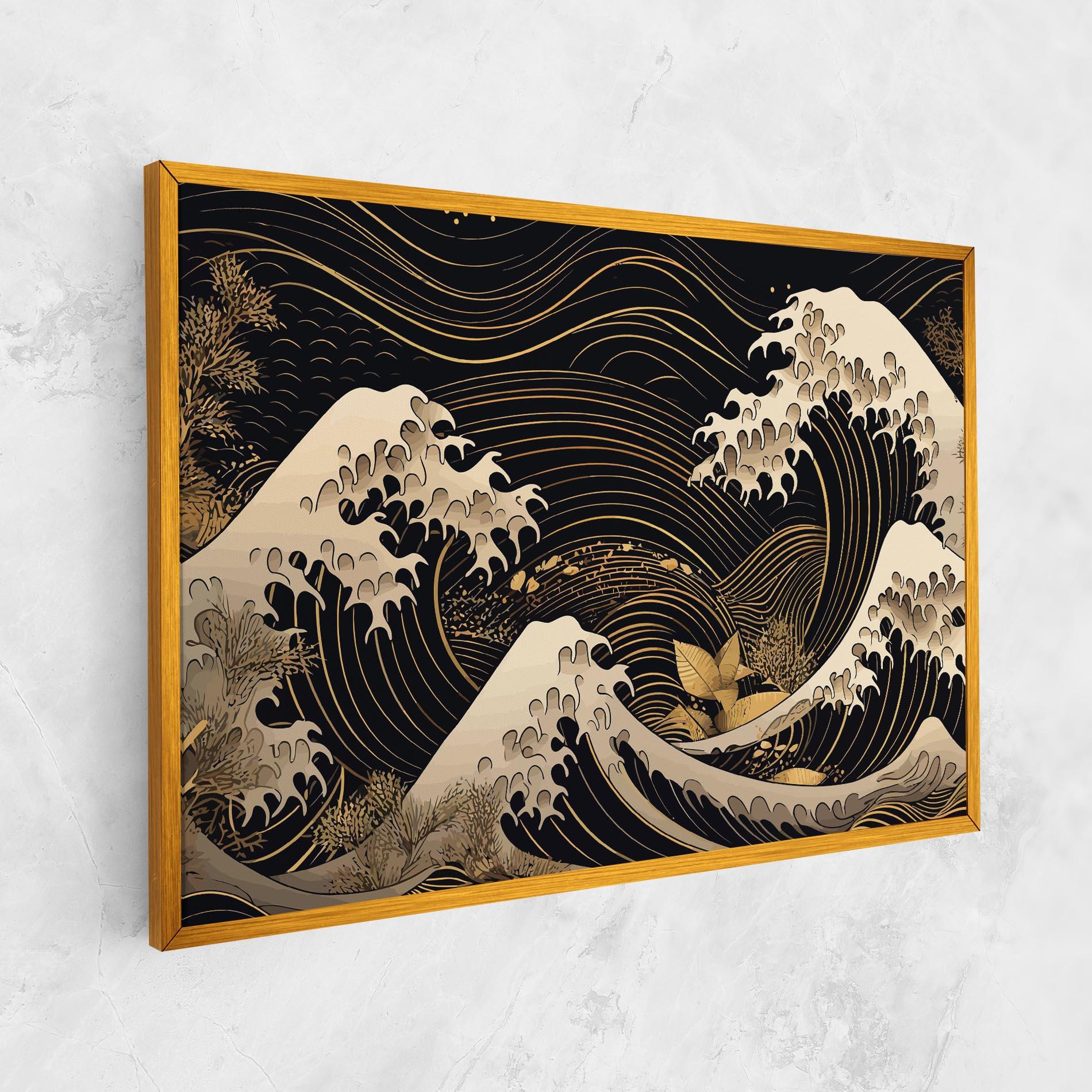 Tablou Canvas Asiatic Gold Wave mockup 1