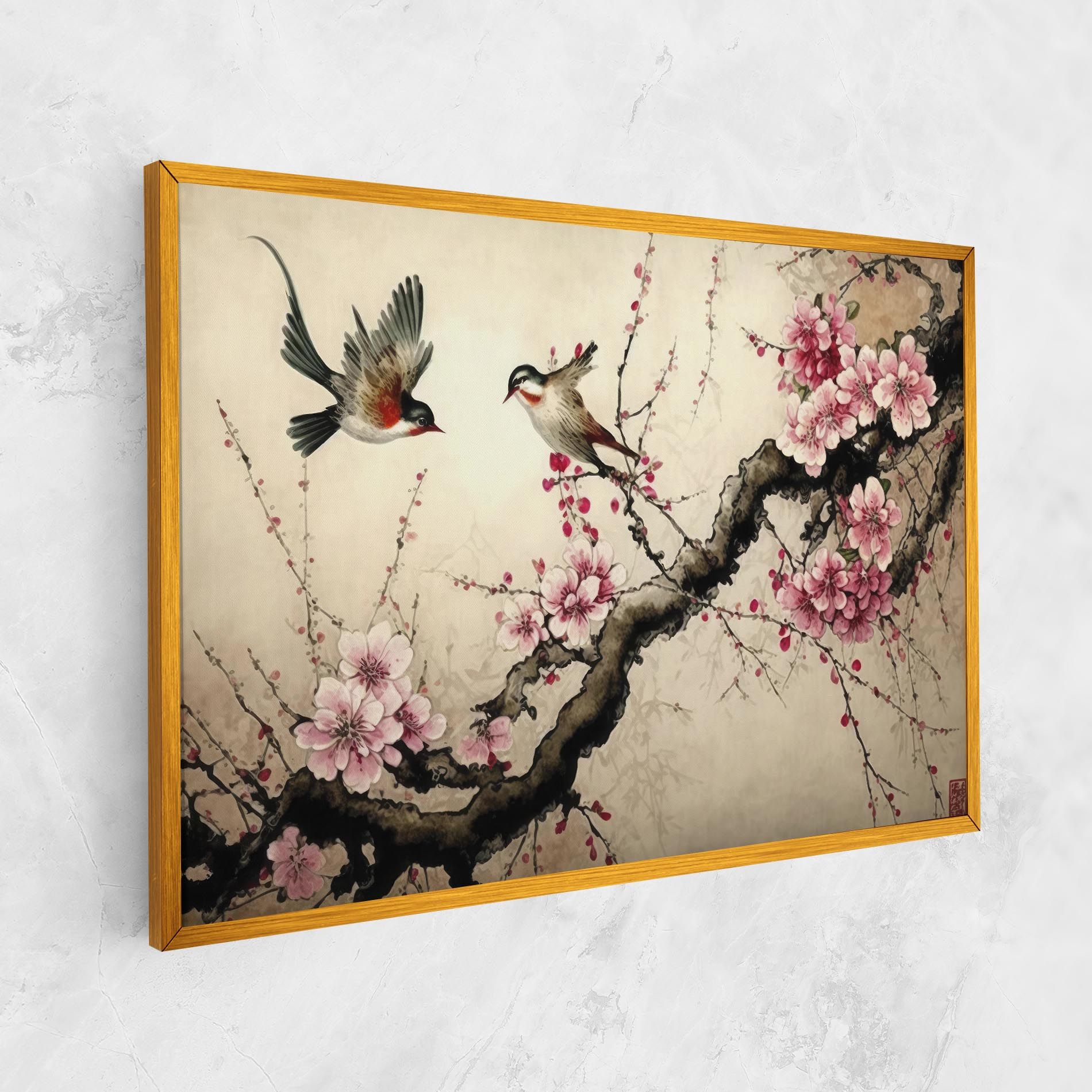 Cherry Blossom Birds mockup 1