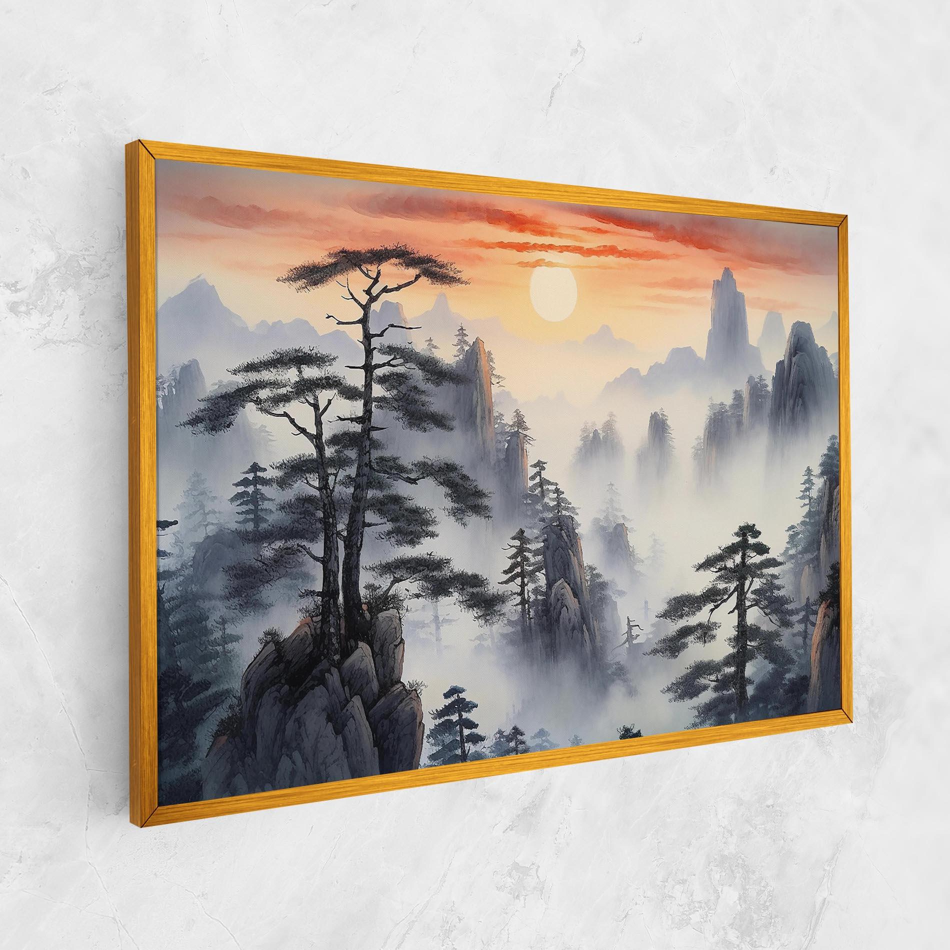 Tablou Canvas Fog Trees mockup 1