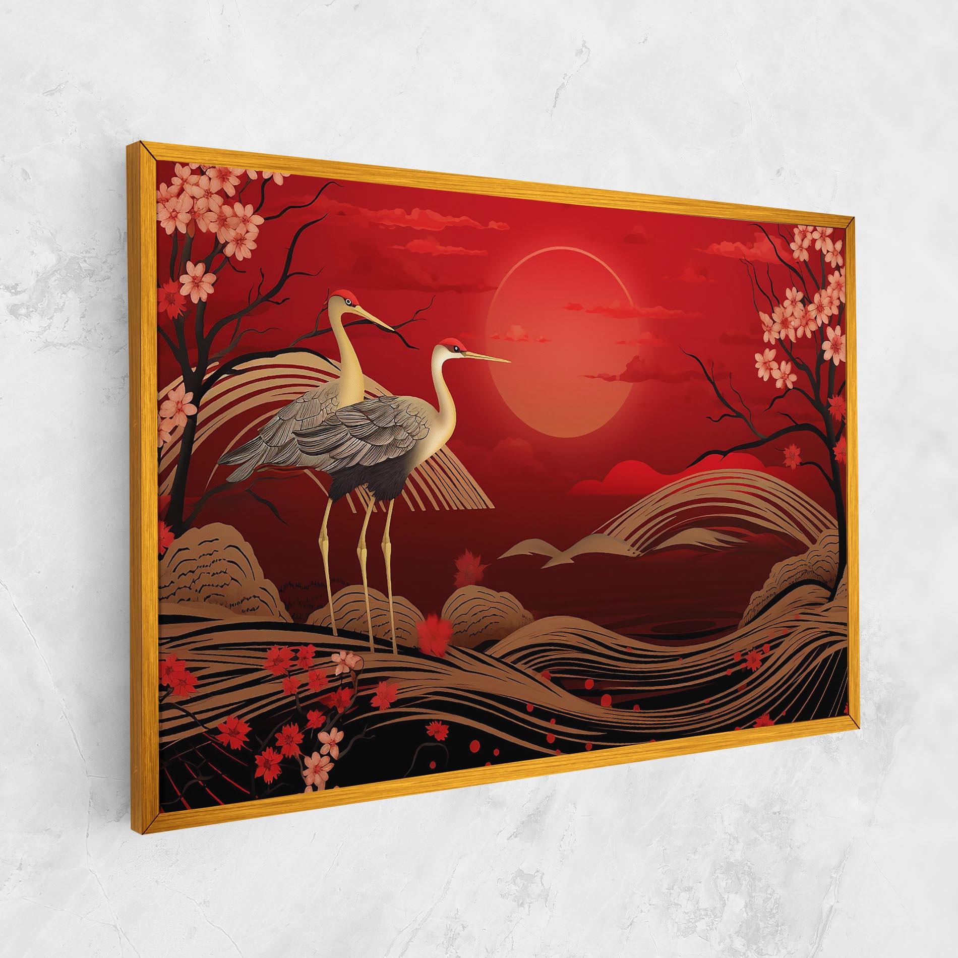 Tablou Canvas Gold Landscape Painting mockup 1