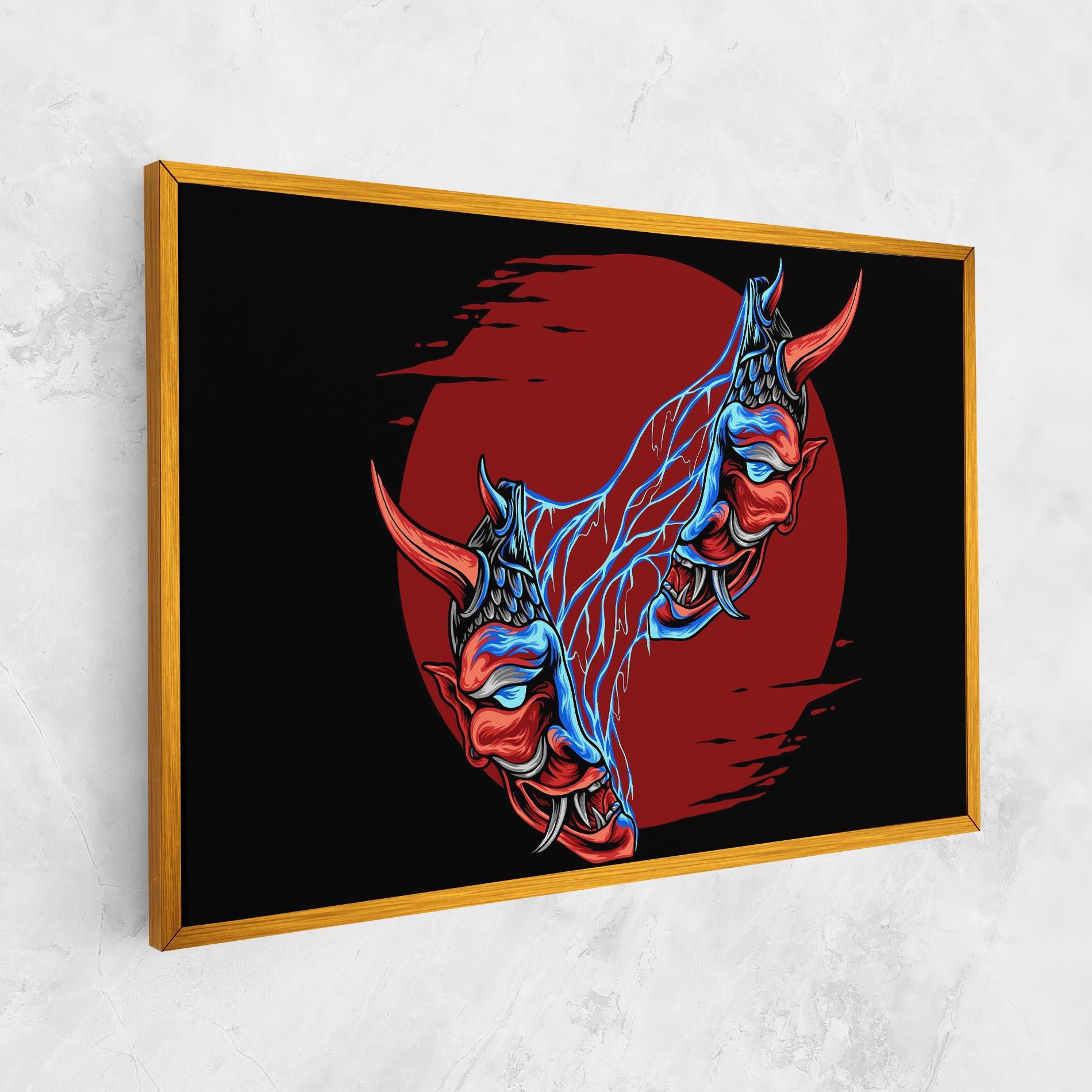 Tablou Canvas Japanese Mask mockup 1