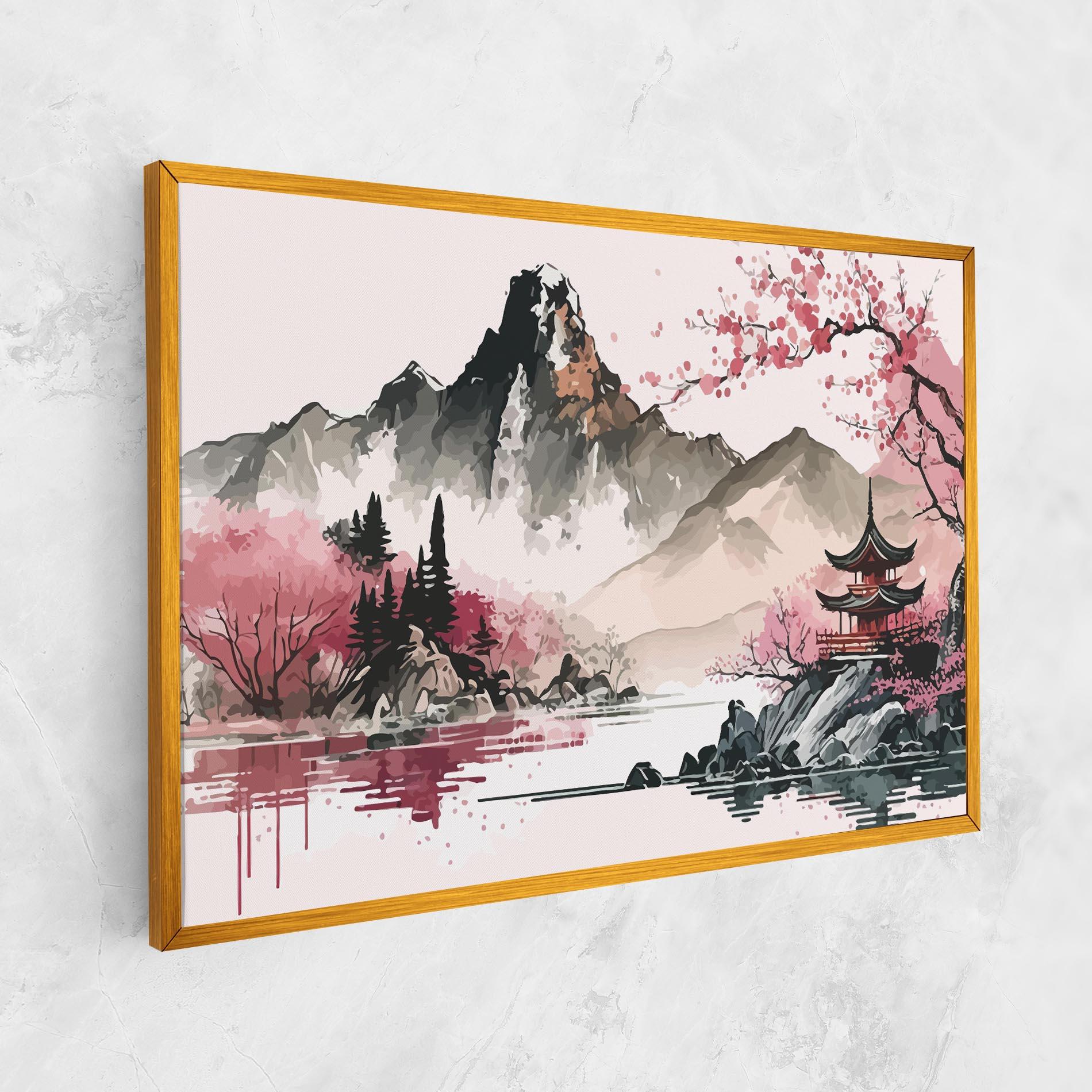 Tablou Canvas Pink Asian View mockup 1