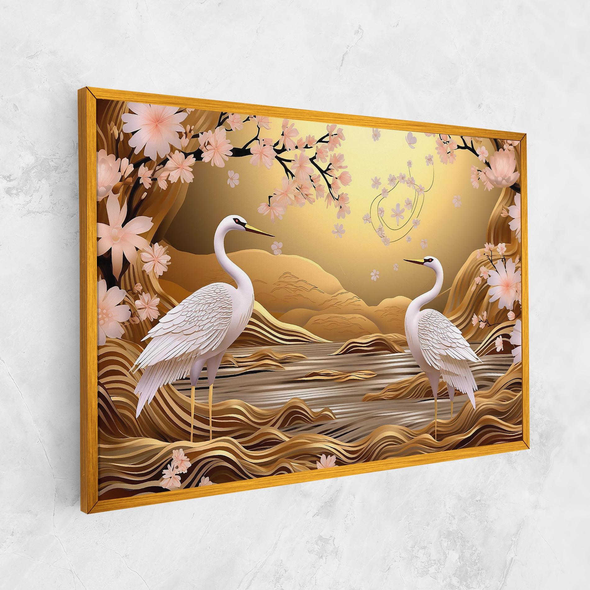 Tablou Canvas Pink Chinese Flowers mockup 1