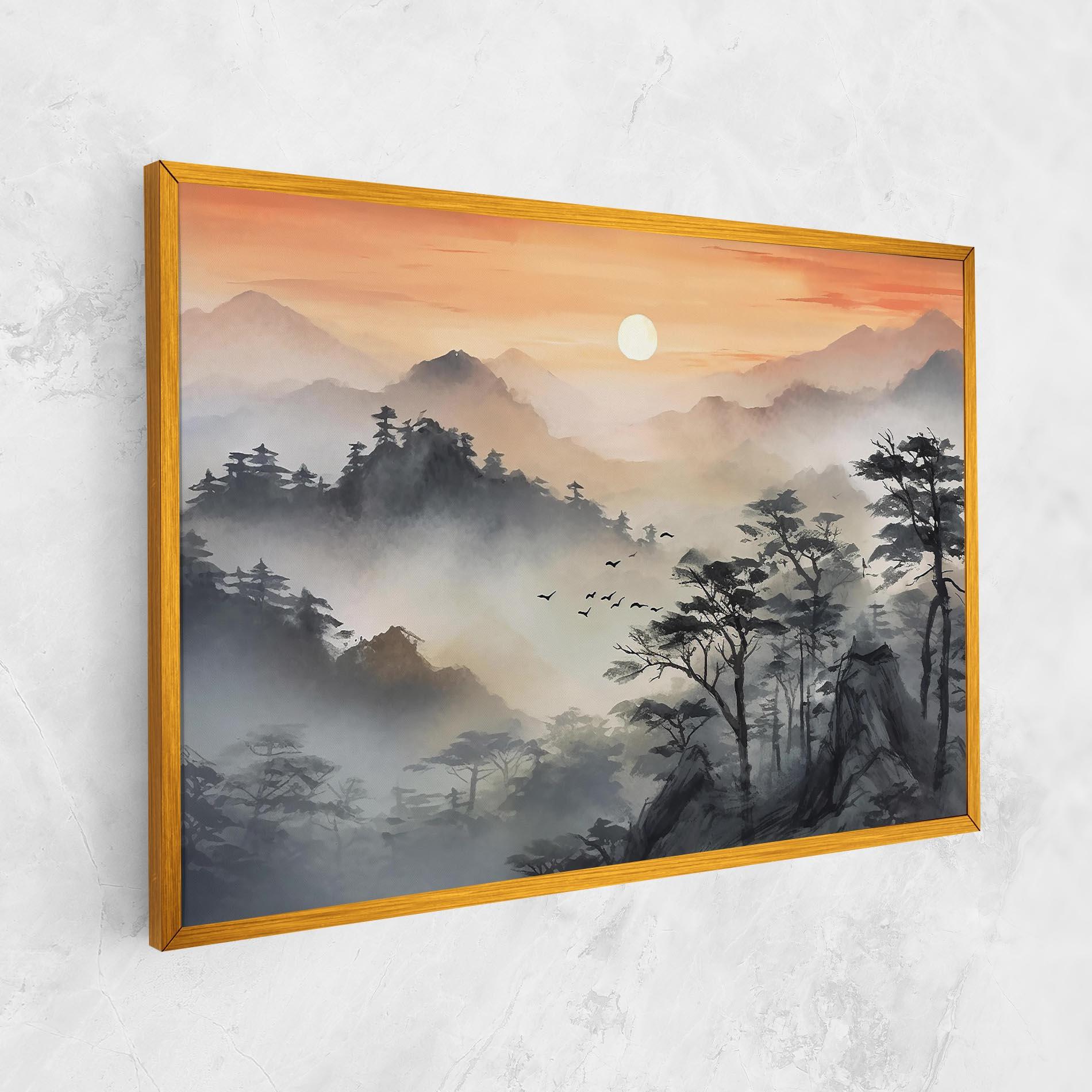 Tablou Canvas Sunset Fog mockup 1