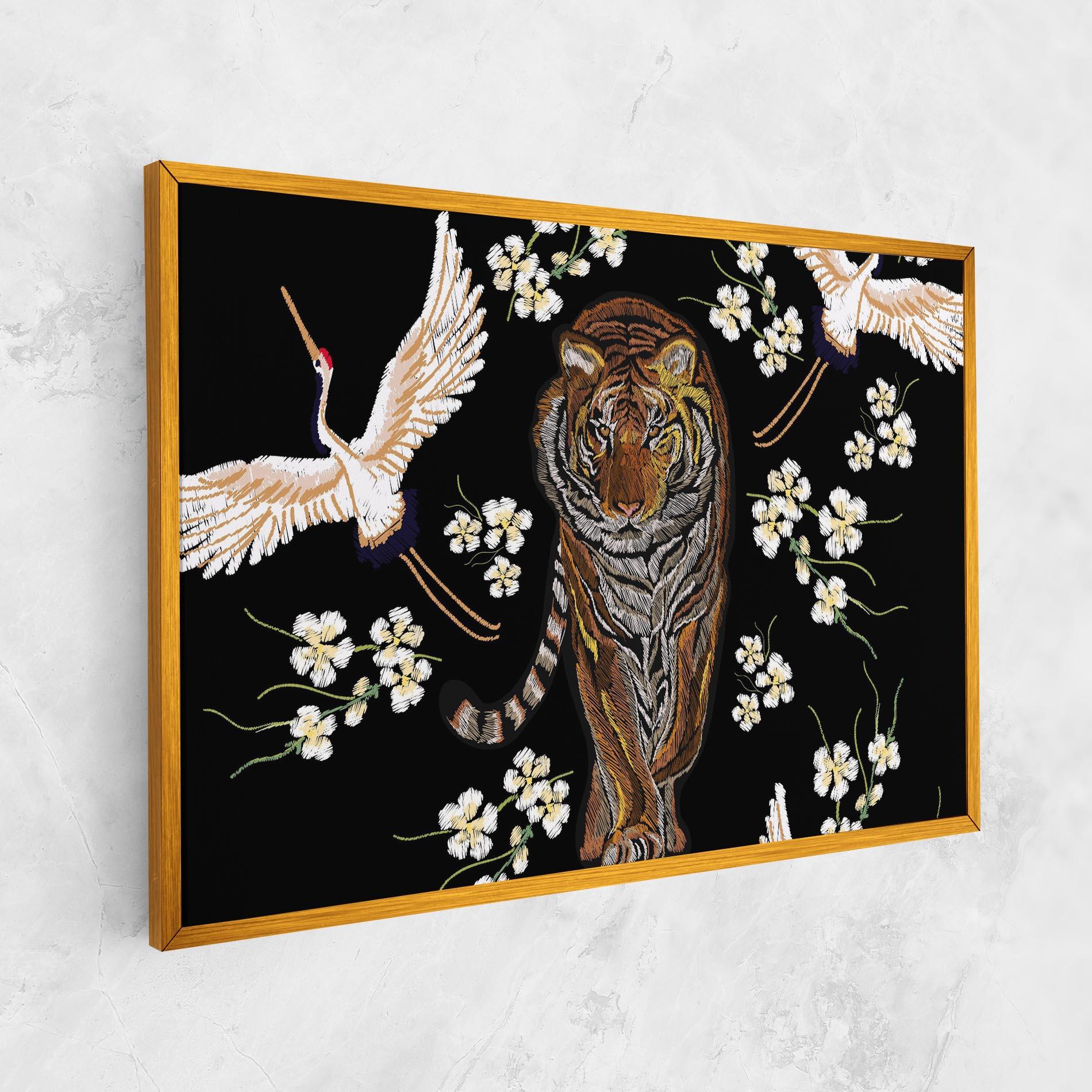 Tablou Canvas Tiger Birds Art mockup 1