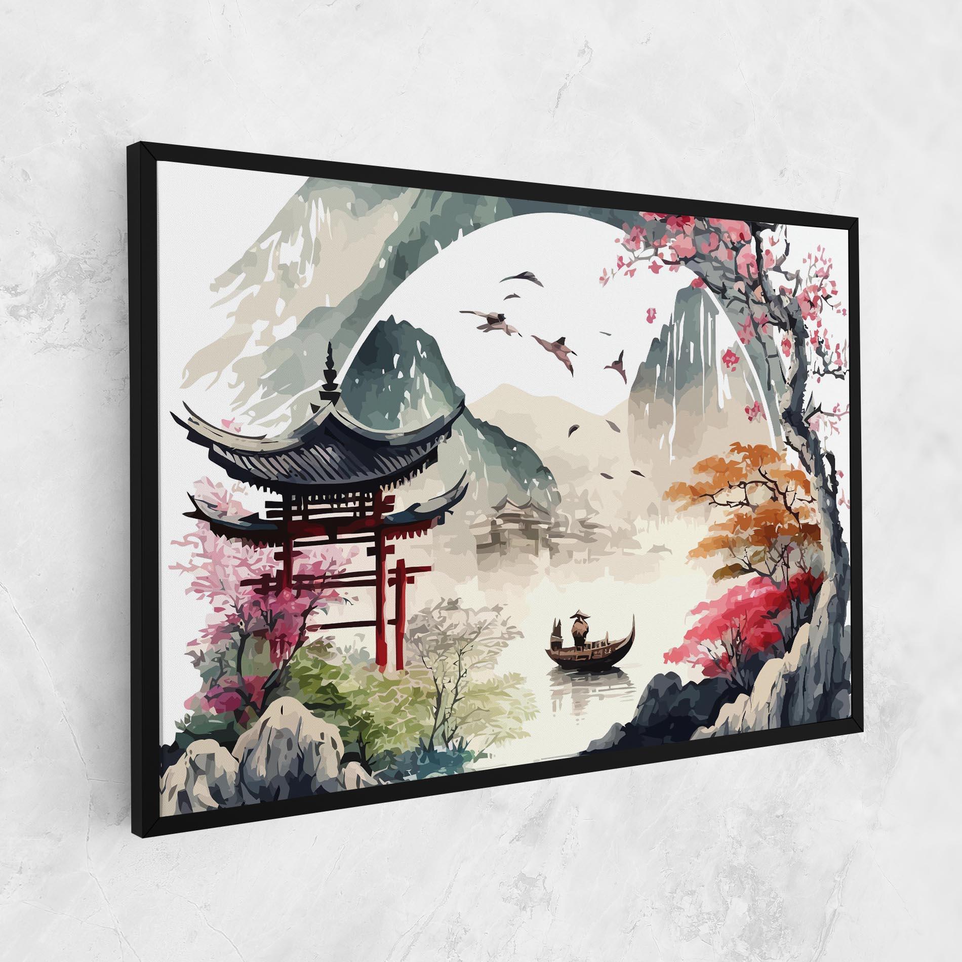 Tablou Canvas Beautiful Asiatic View mockup 1