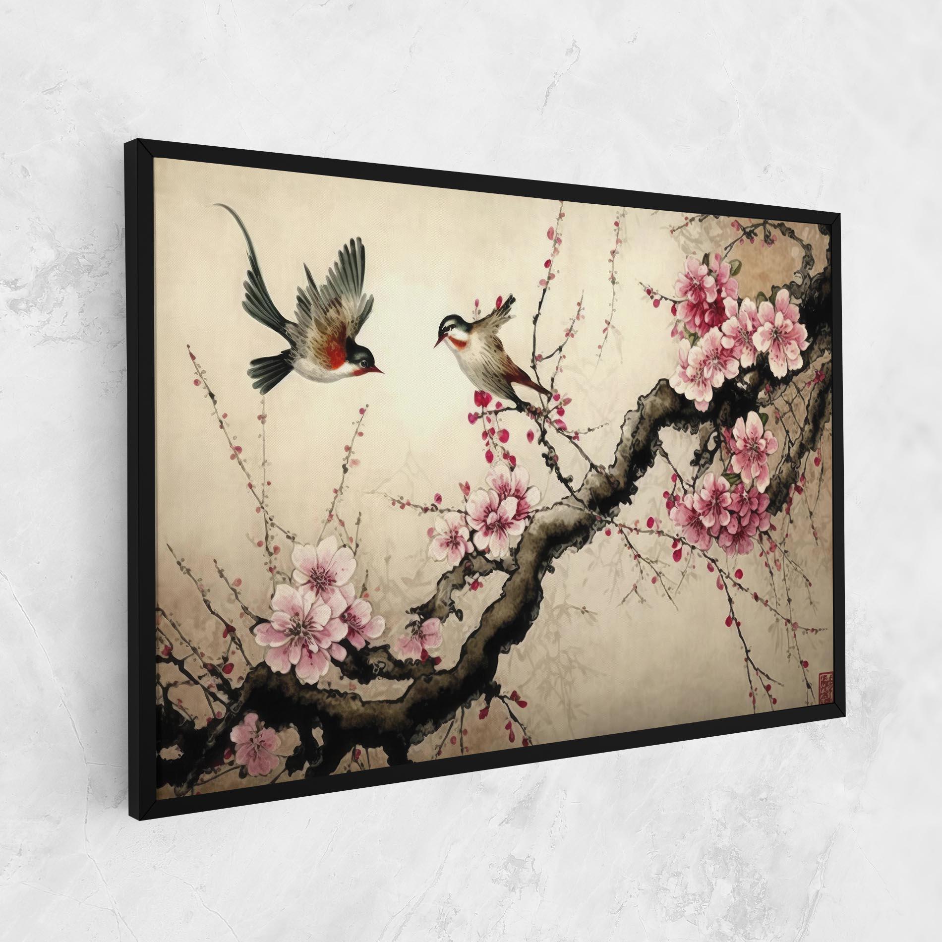 Tablou Canvas Cherry Blossom Birds mockup 1