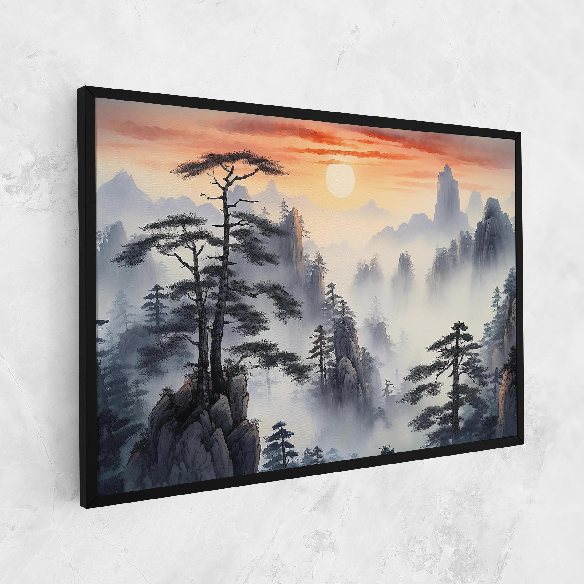 Tablou Canvas Fog Trees mockup 1