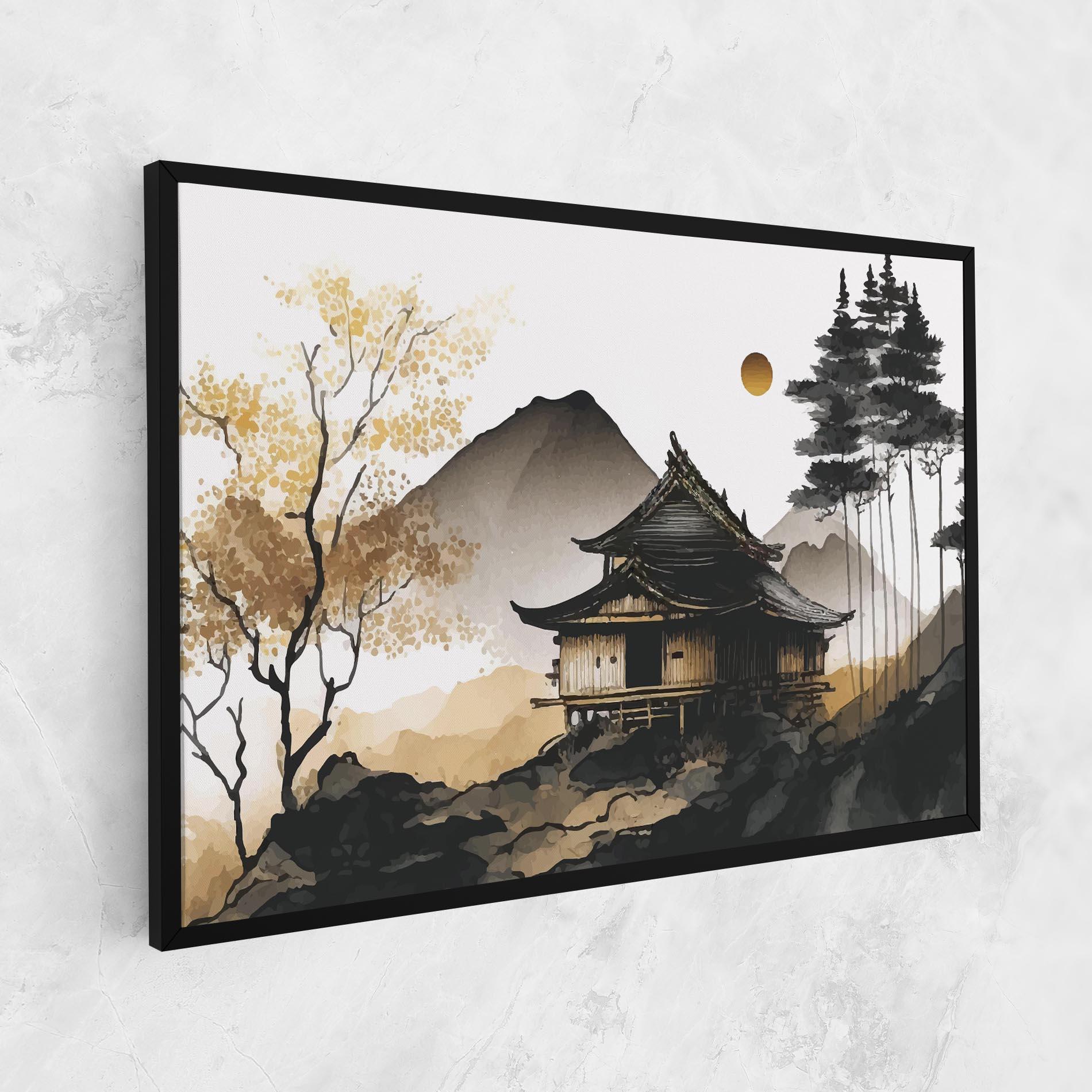 Tablou Canvas Gold Japanese Temple mockup 1
