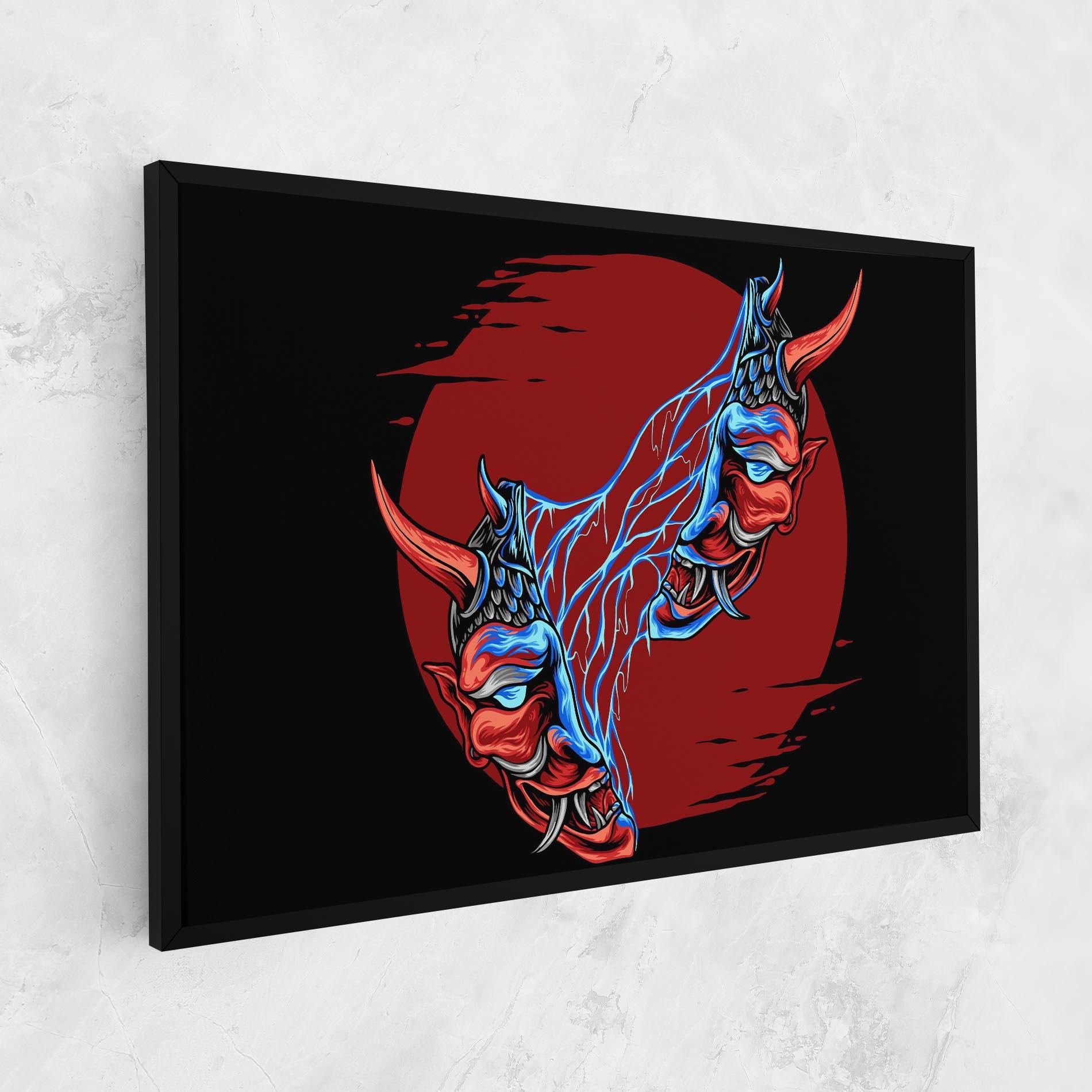 Tablou Canvas Japanese Mask mockup 1