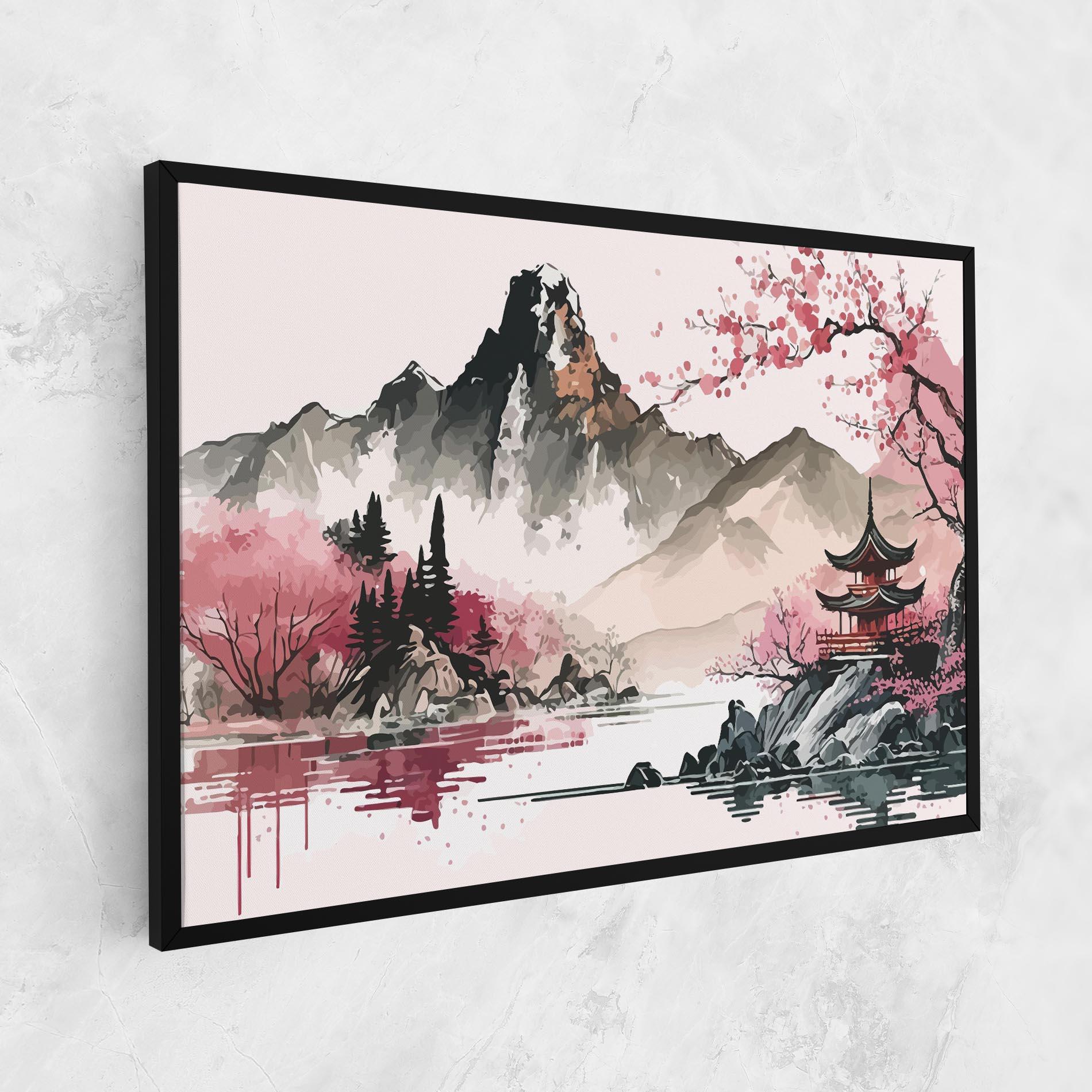 Tablou Canvas Pink Asian View mockup 1