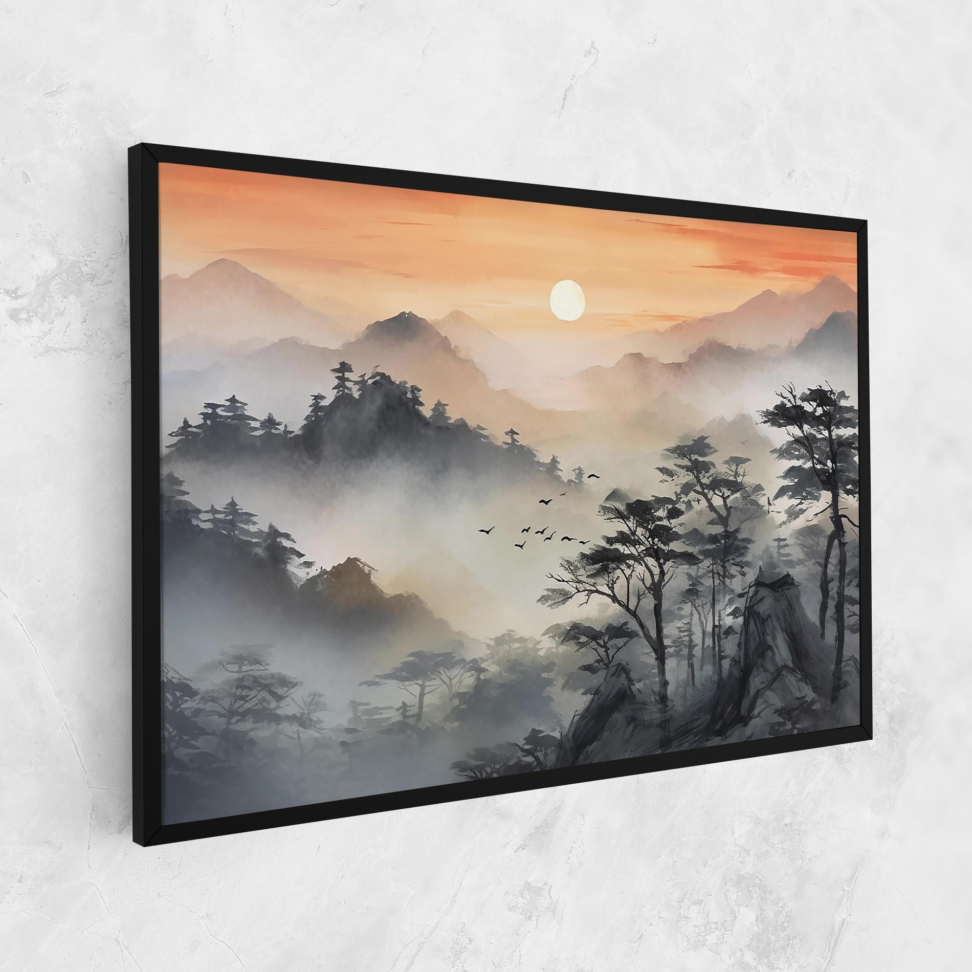 Tablou Canvas Sunset Fog mockup 1