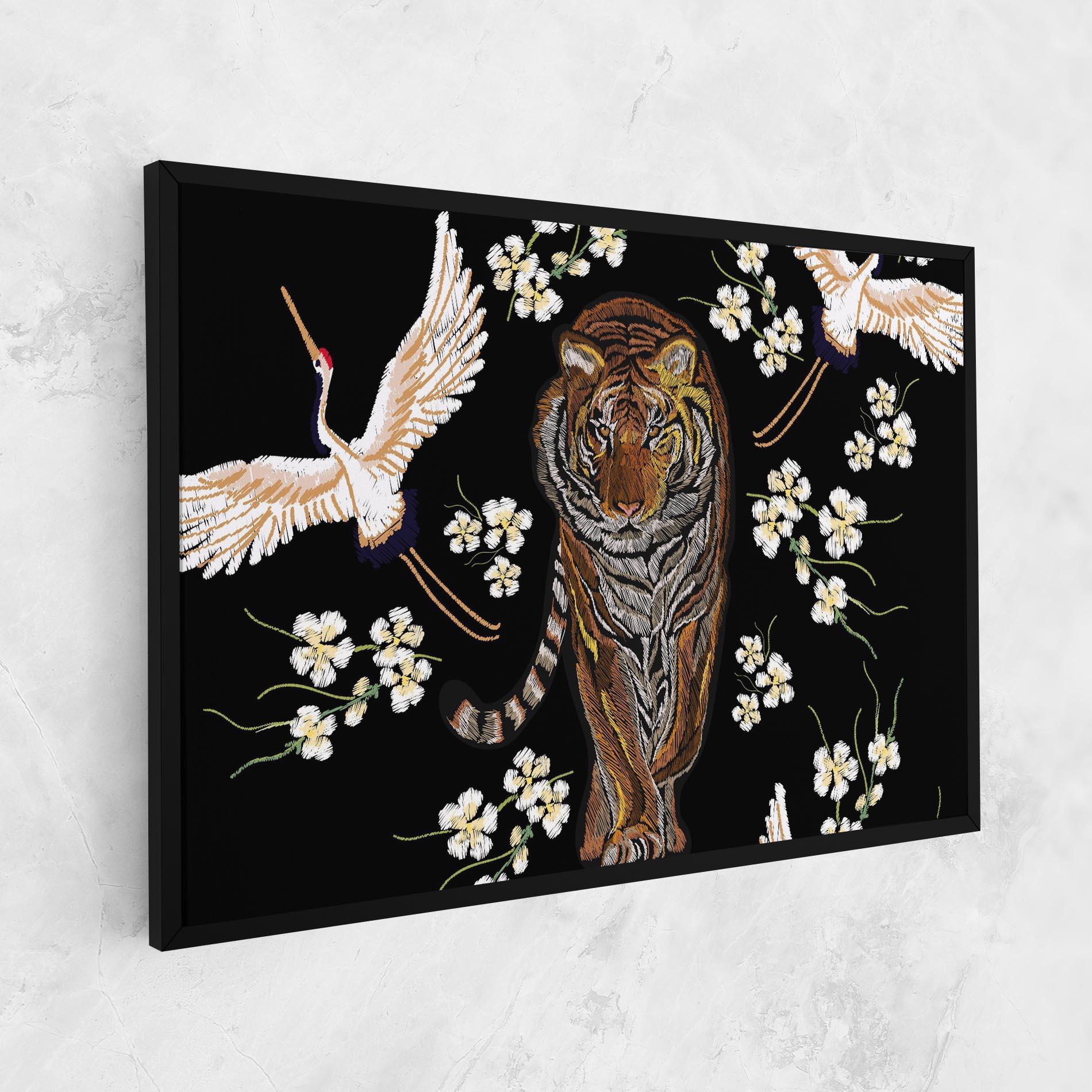 Tablou Canvas Tiger Birds Art mockup 1