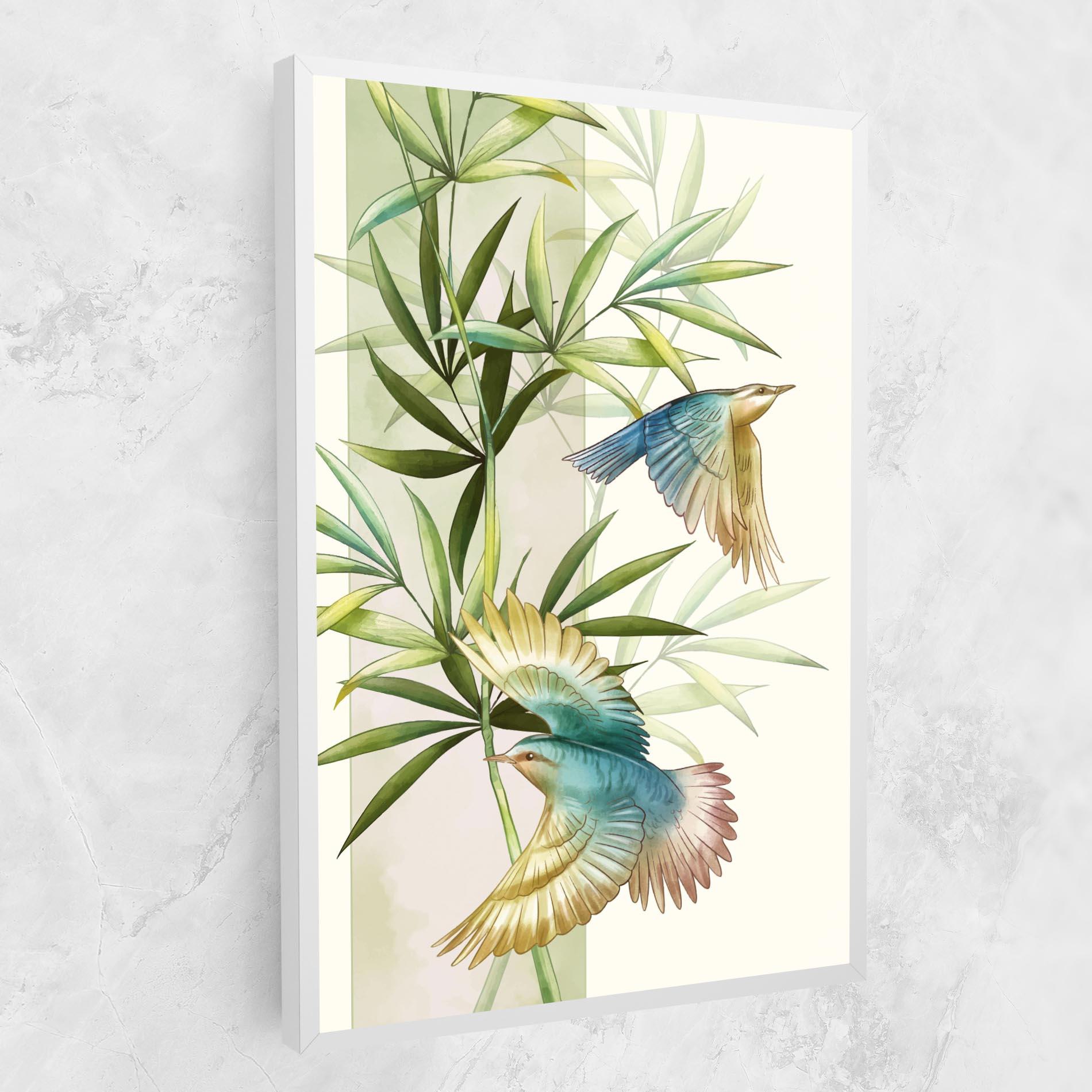 Tablou Canvas Asiatic Blue Birds mockup 1