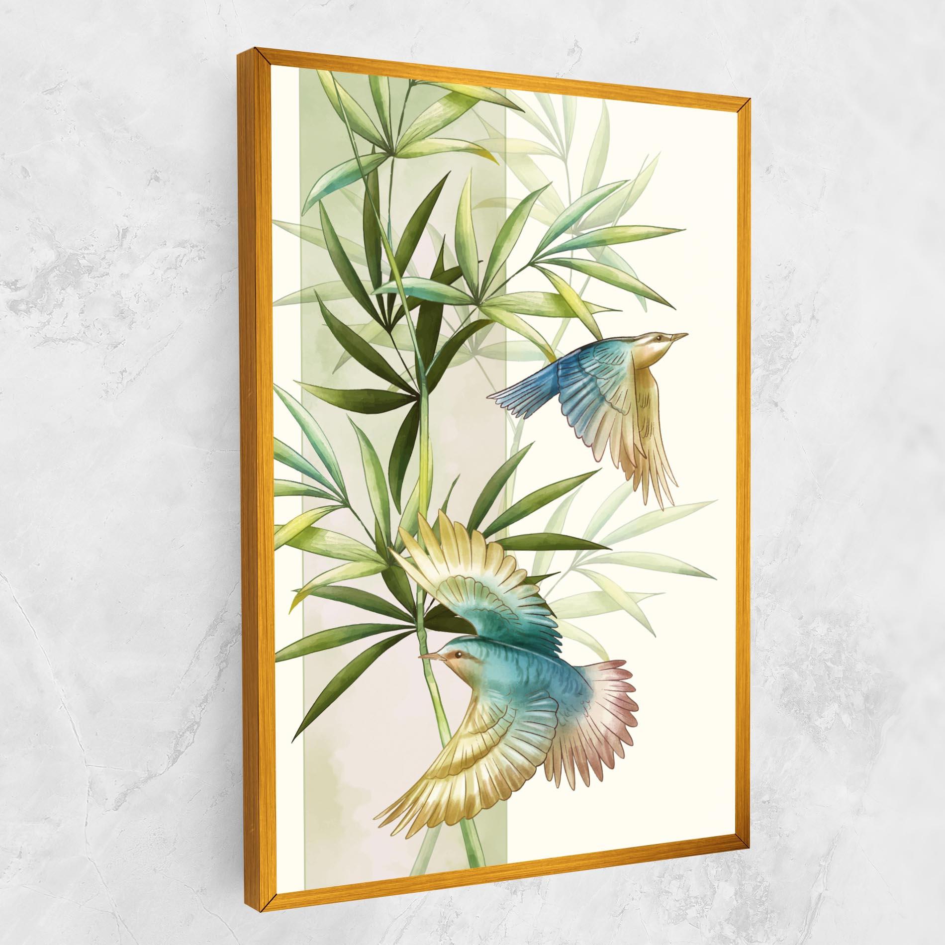 Tablou Canvas Asiatic Blue Birds mockup 1