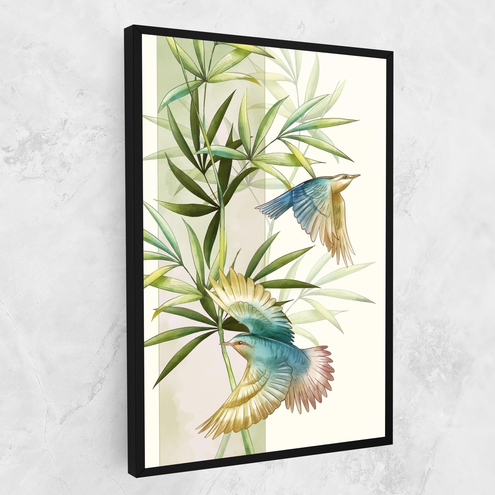 Tablou Canvas Asiatic Blue Birds mockup 1
