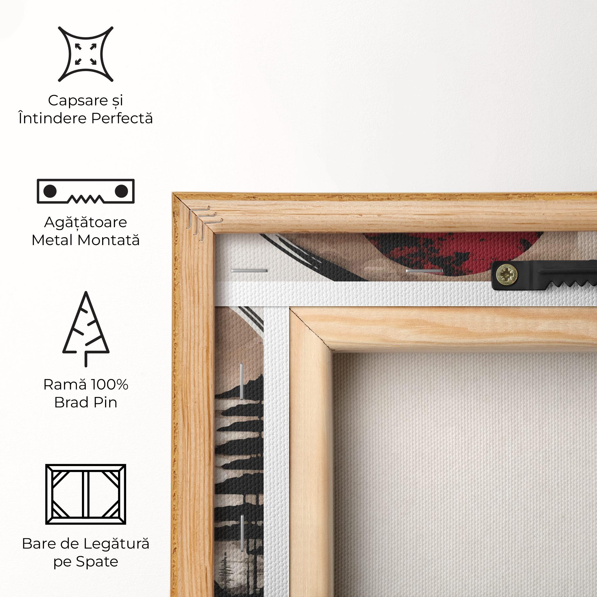 Tablou Canvas Asian Red Moon mockup 5