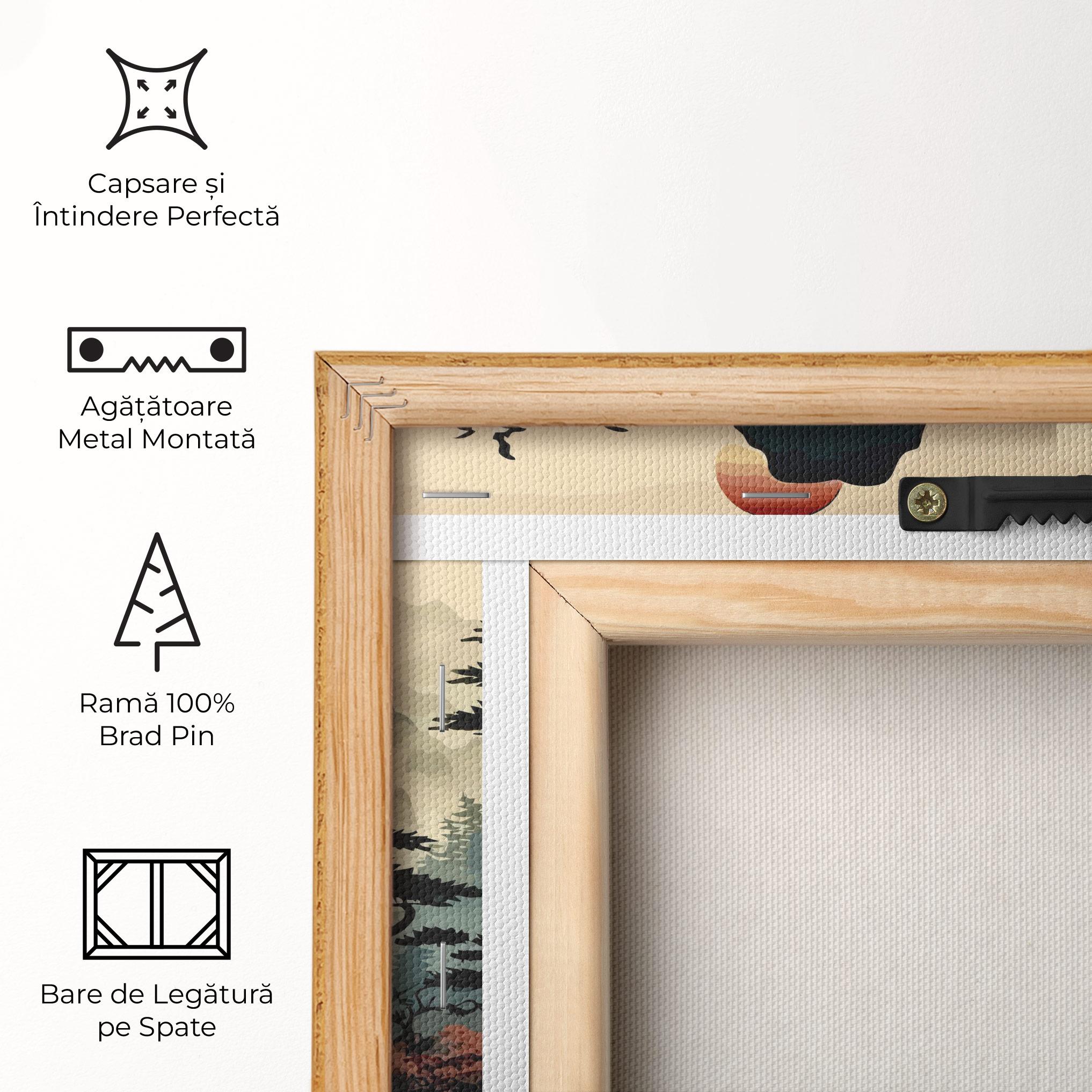 Tablou Canvas Cream Chinese Mountain mockup 5