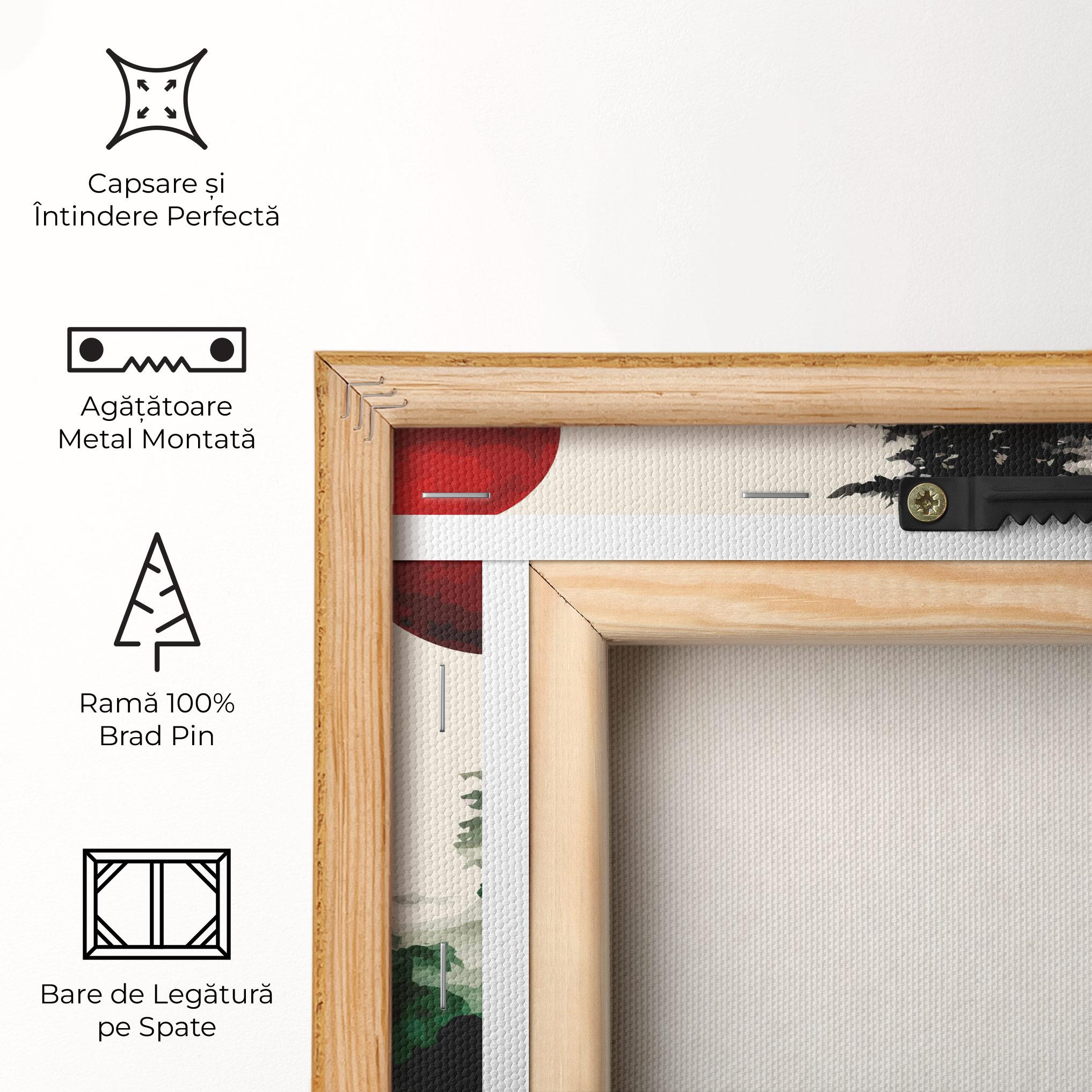 Tablou Canvas Green Red Tree Art mockup 5