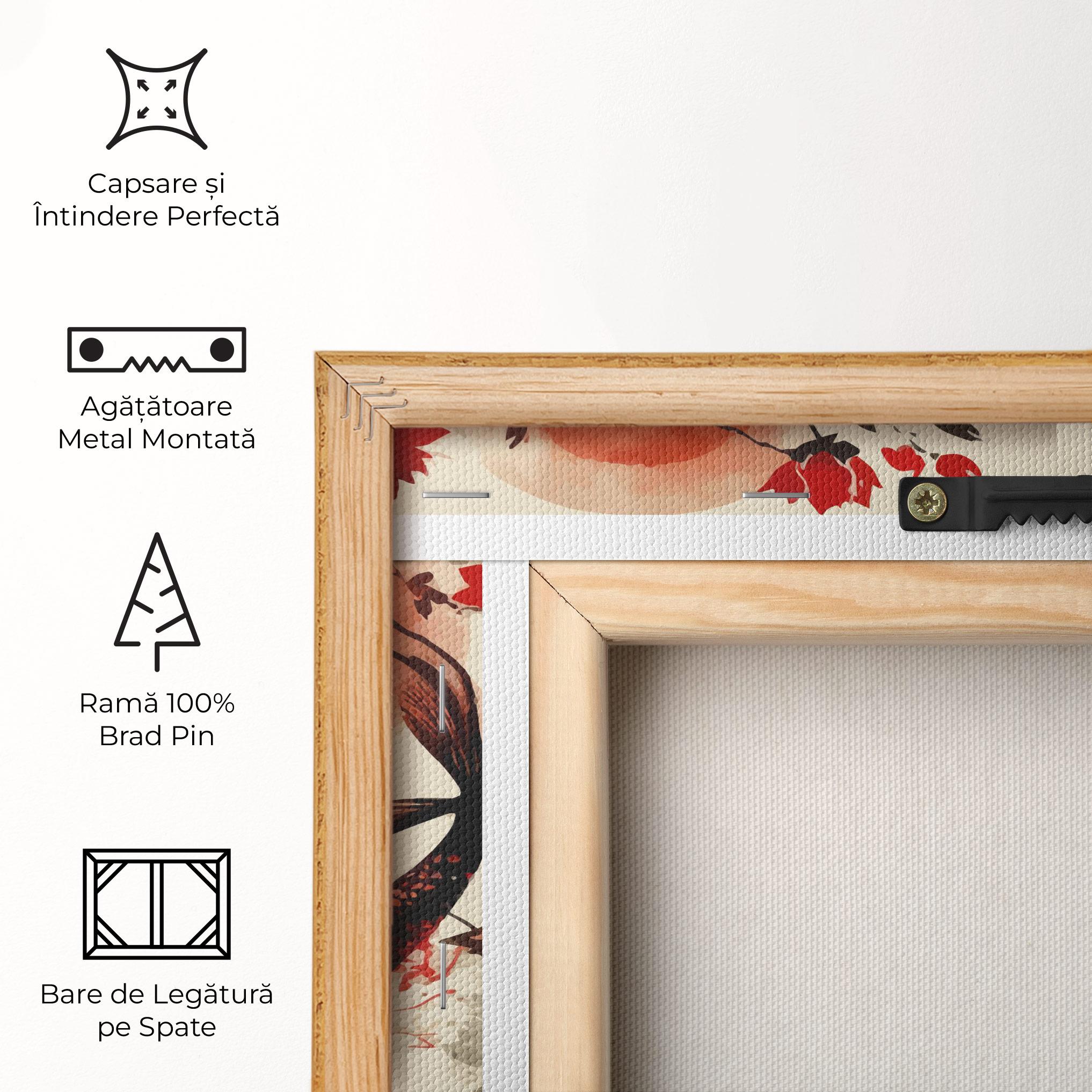 Tablou Canvas Sunset Red Flower mockup 5