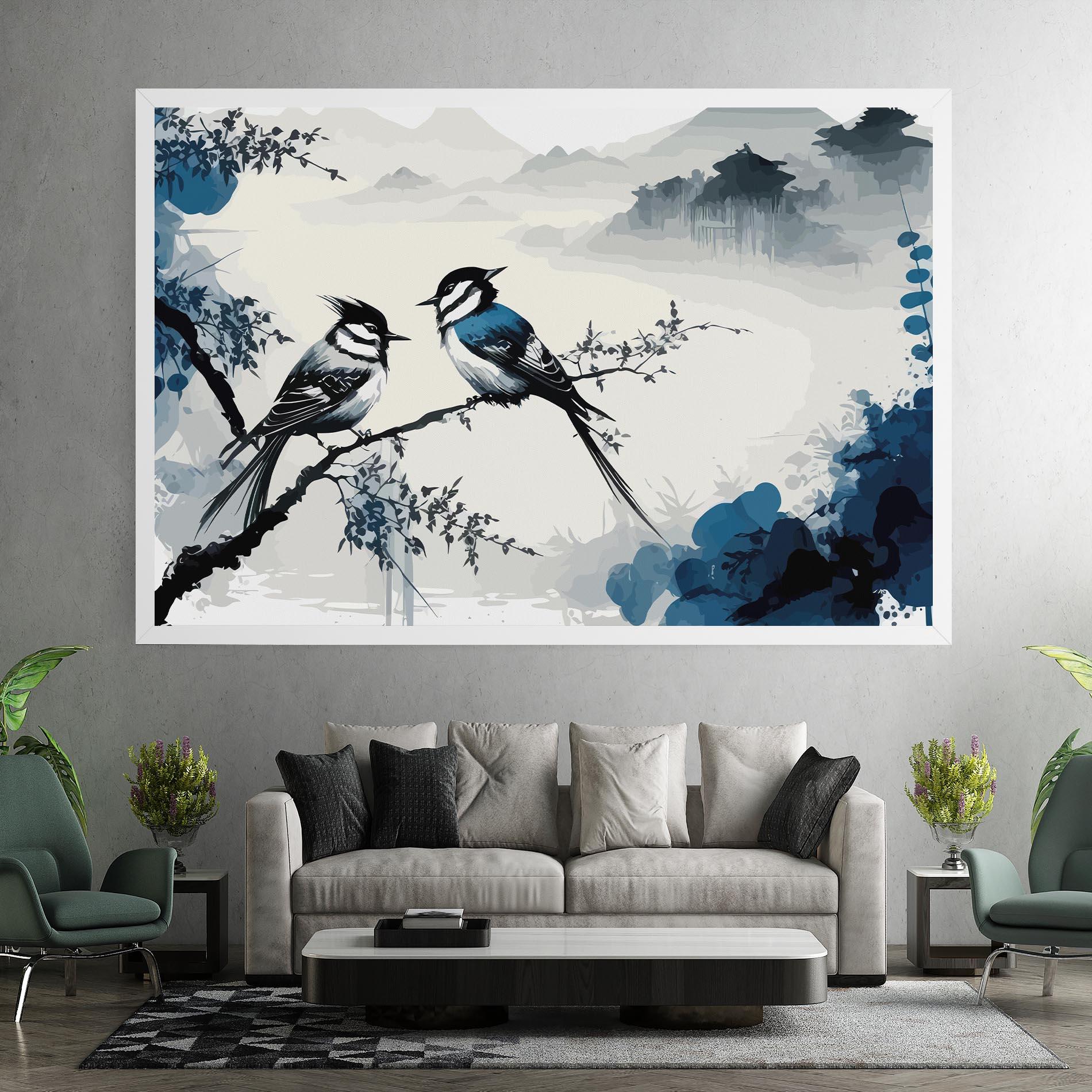 Tablou Canvas Asiatic Blue Bird mockup 7