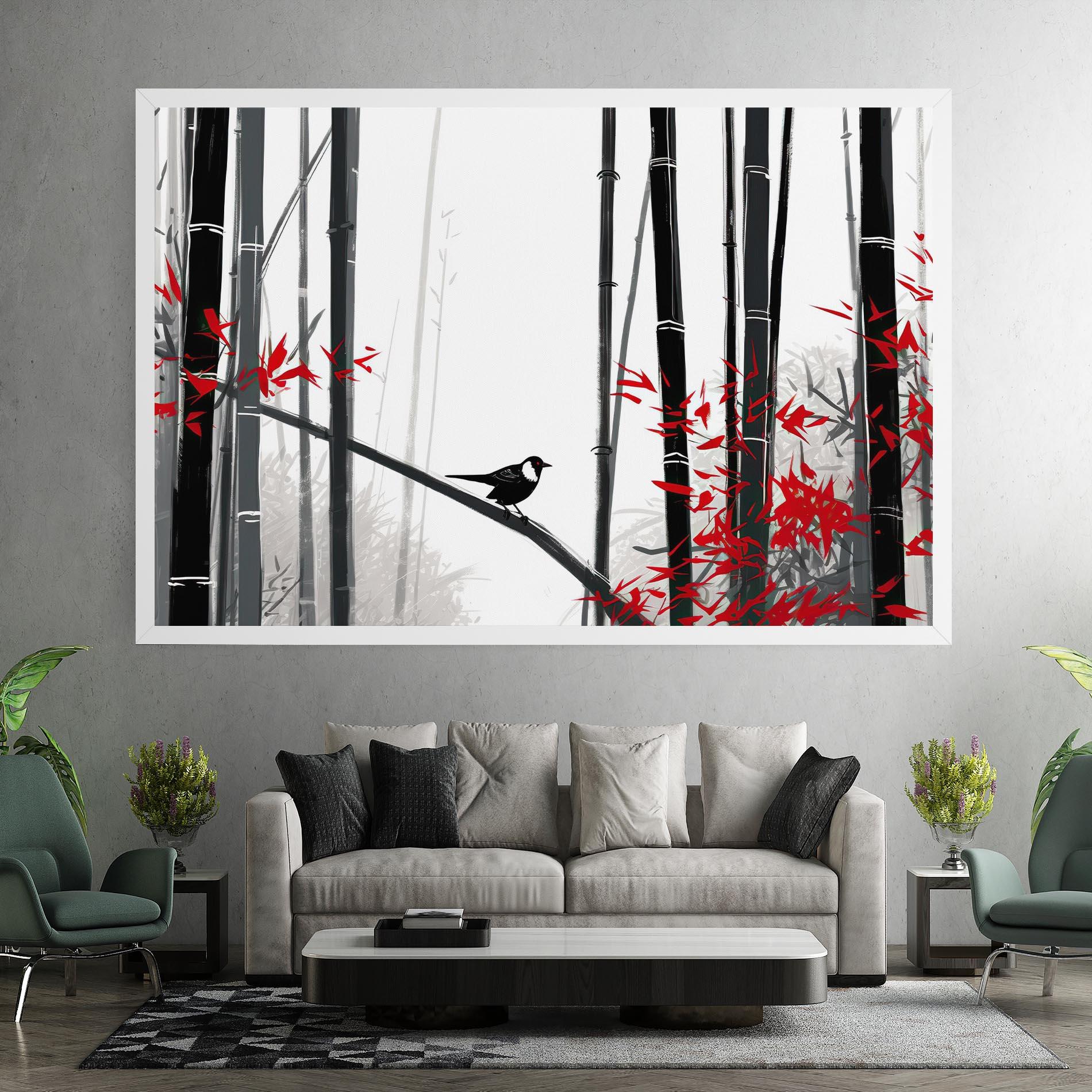 Tablou Canvas Chinese Red Leafs mockup 7