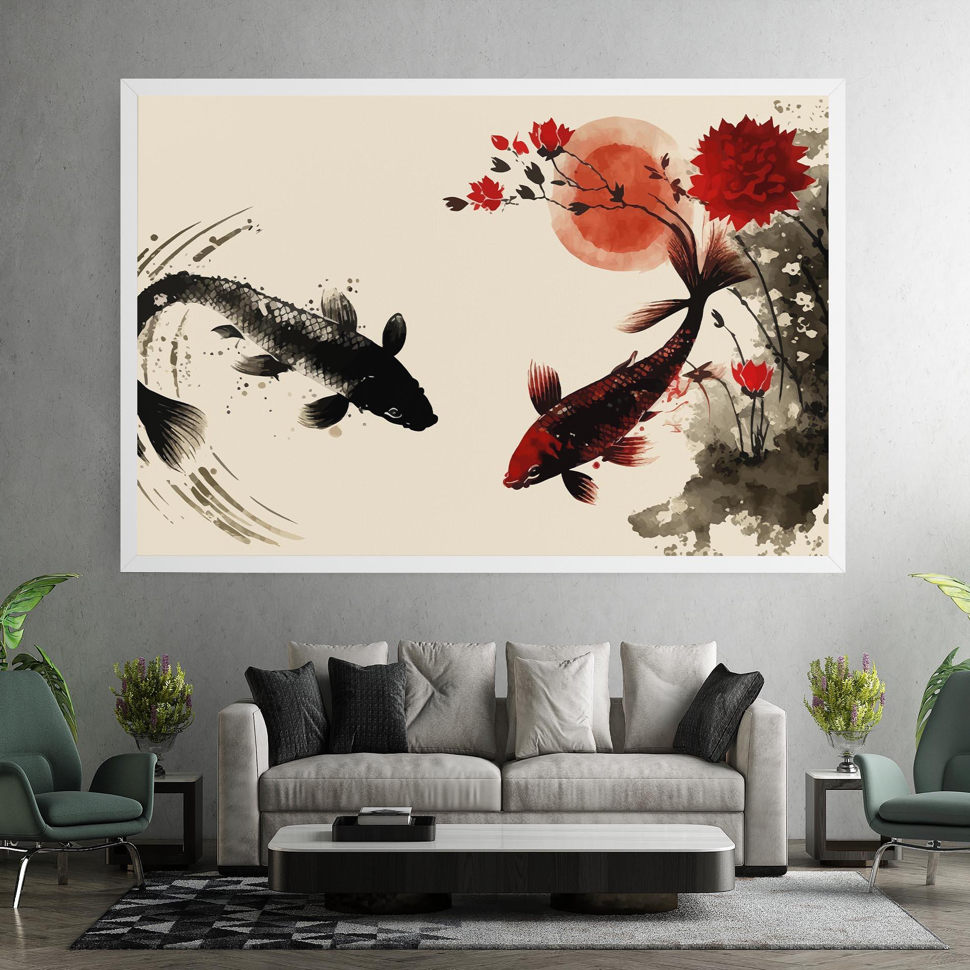 Tablou Canvas Sunset Red Flower mockup 7