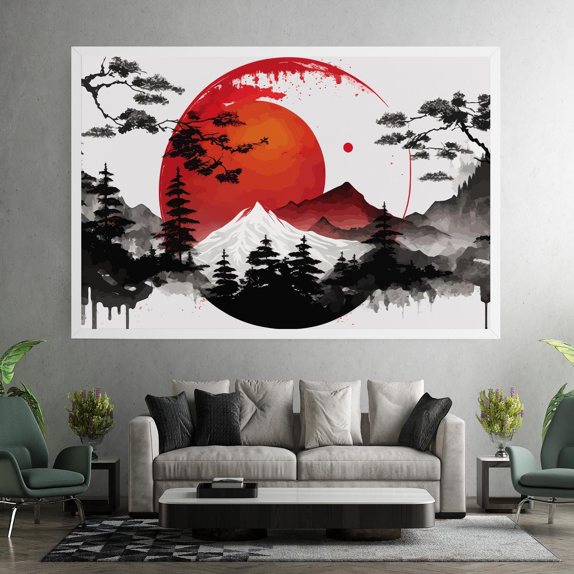 Tablou Canvas Yin Yang Mountain mockup 7