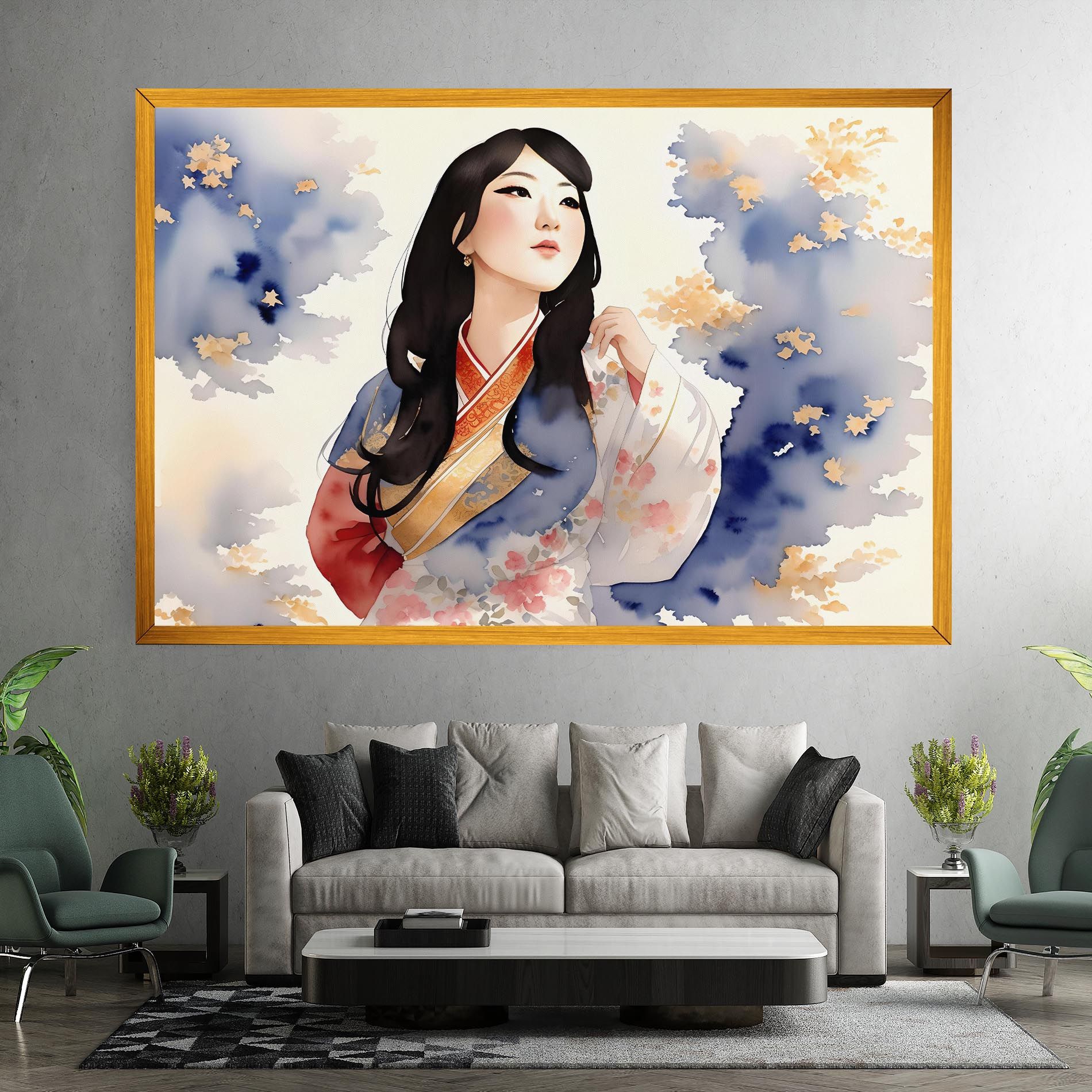 Asian Woman Dancing mockup 7