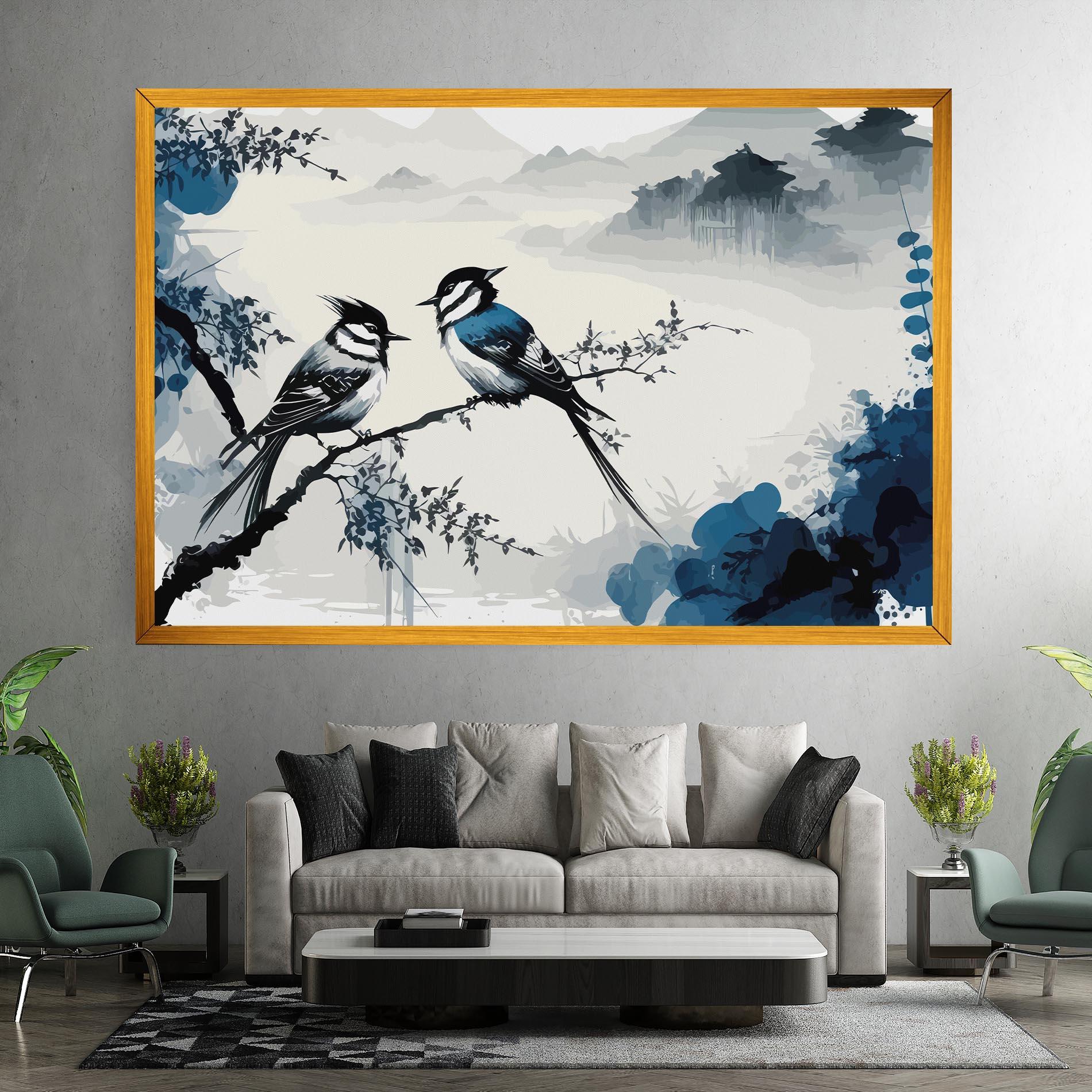 Tablou Canvas Asiatic Blue Bird mockup 7