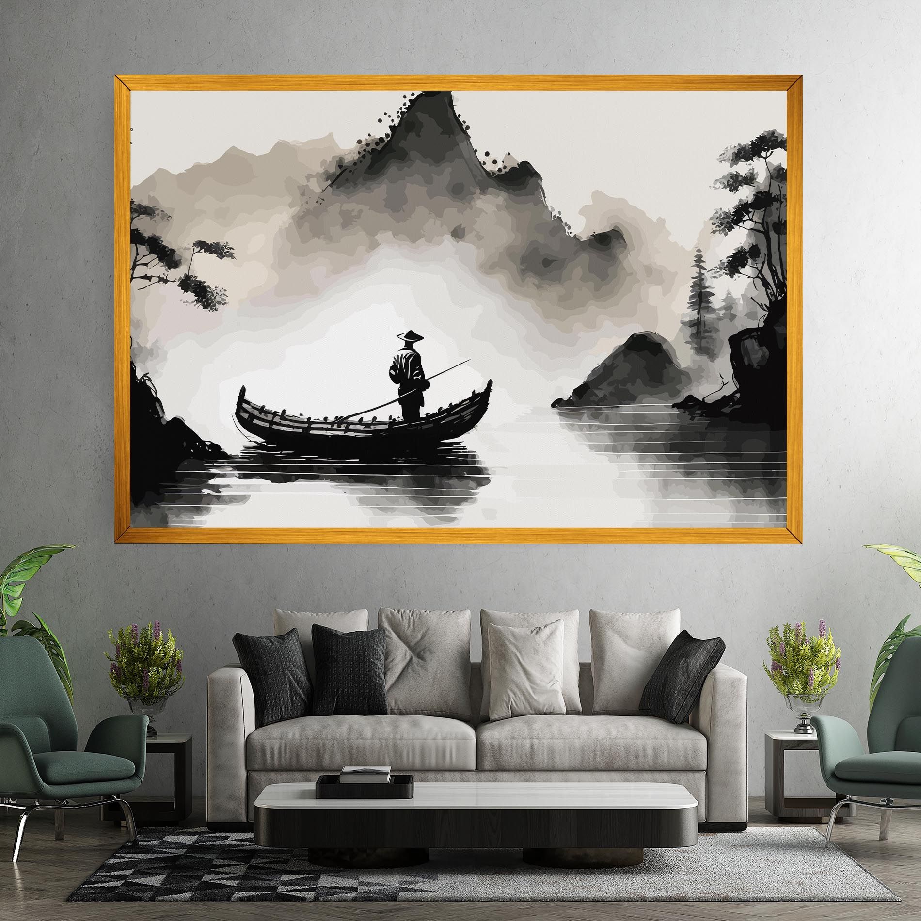 Black Ink Boat mockup 7