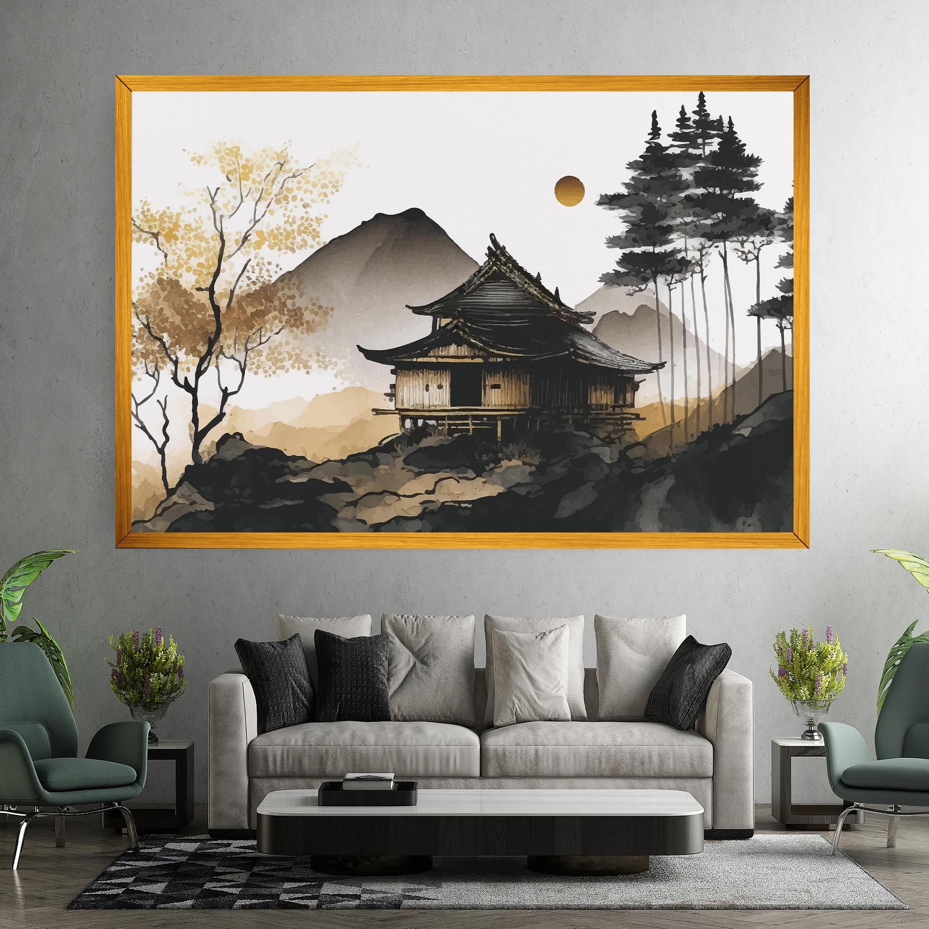 Gold Japanese Temple mockup 7