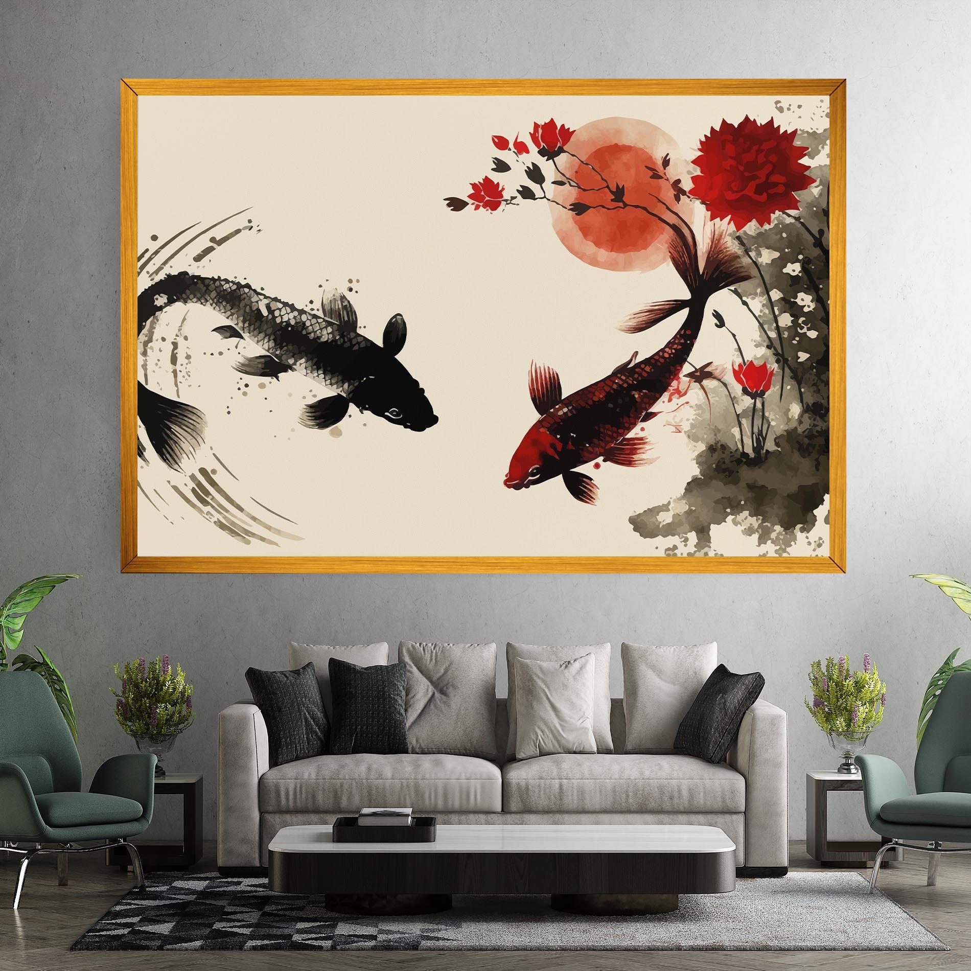 Tablou Canvas Sunset Red Flower mockup 7