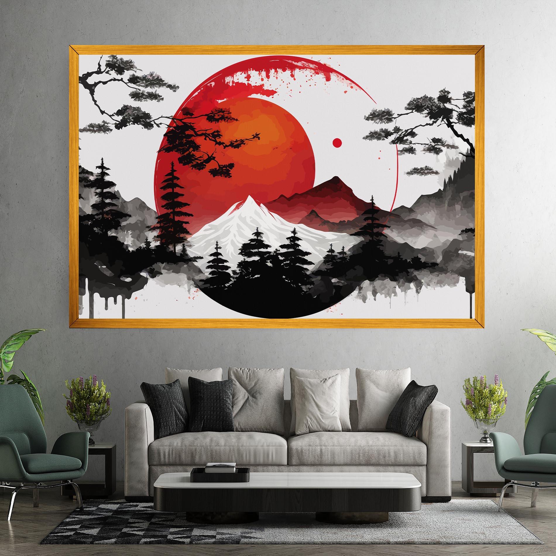 Tablou Canvas Yin Yang Mountain mockup 7