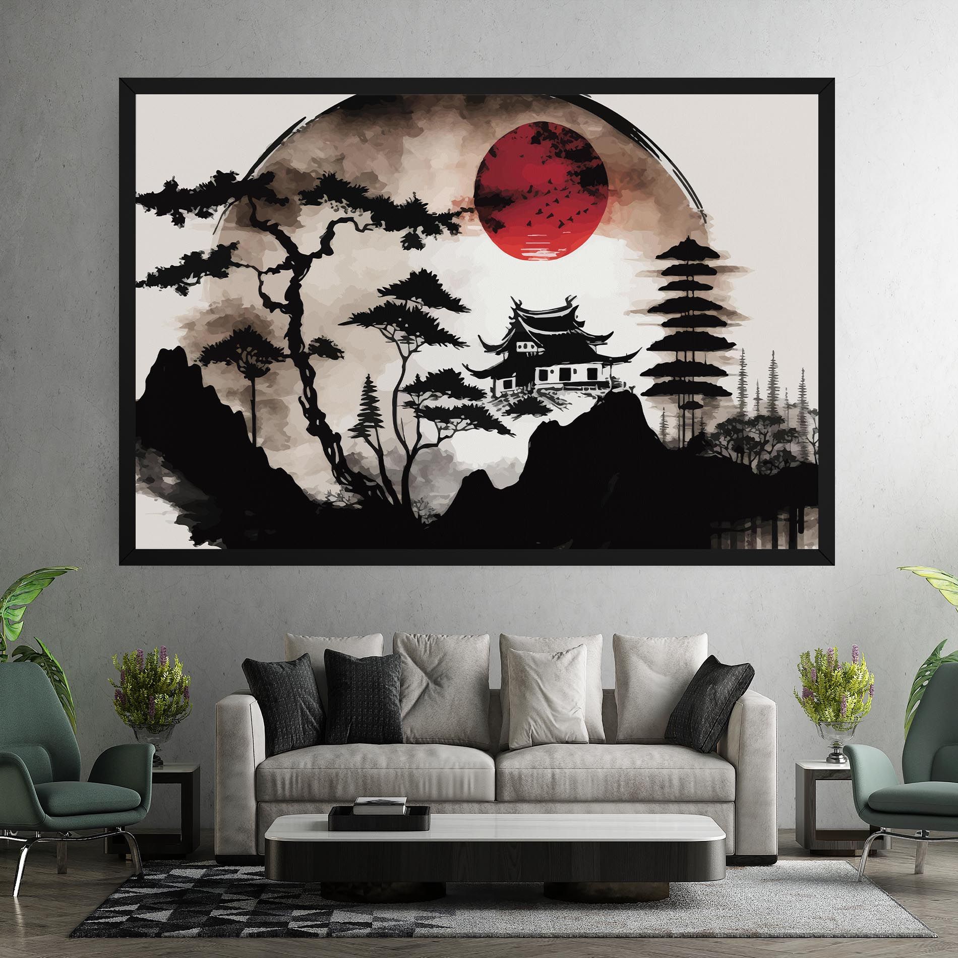 Asian Red Moon mockup 7
