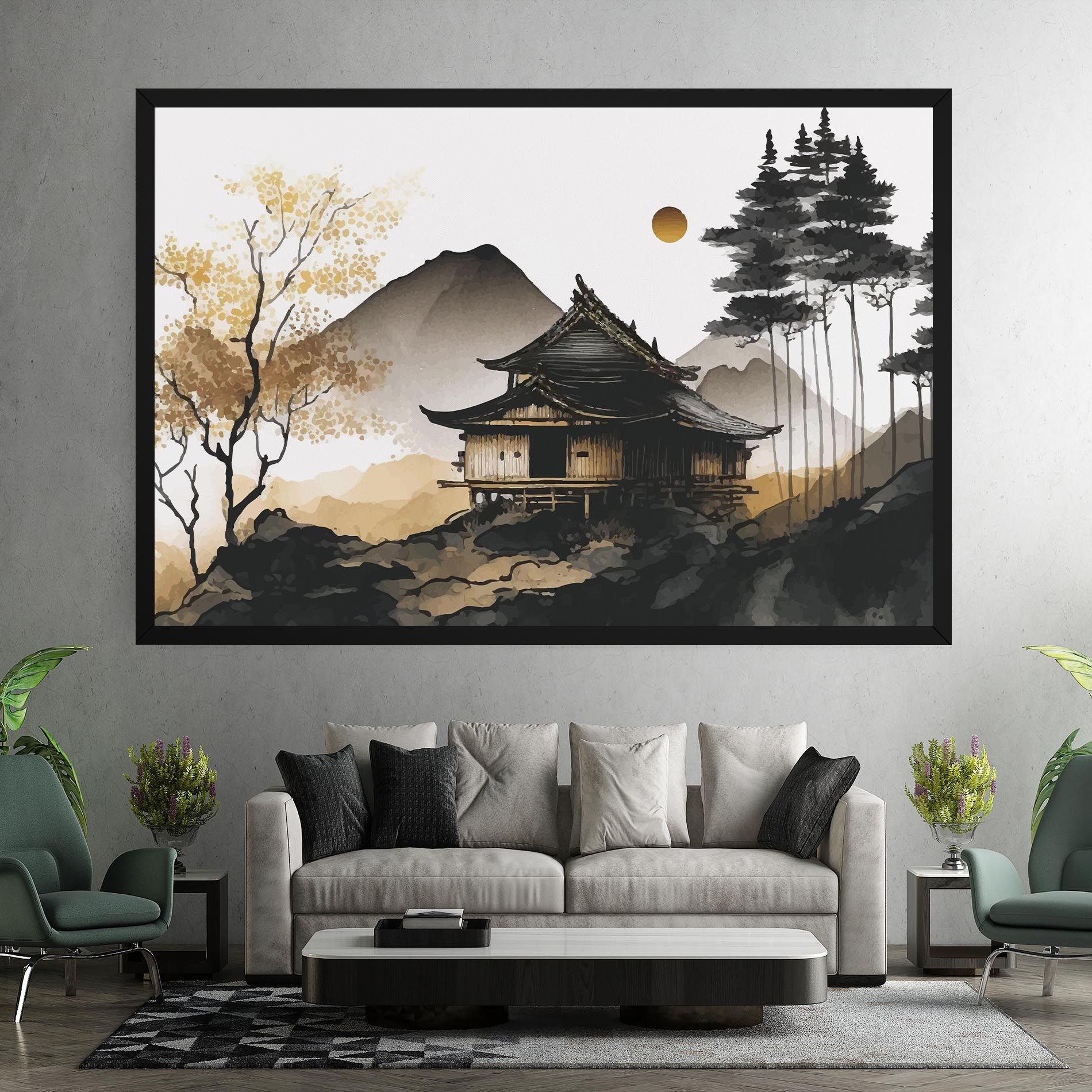 Gold Japanese Temple mockup 7