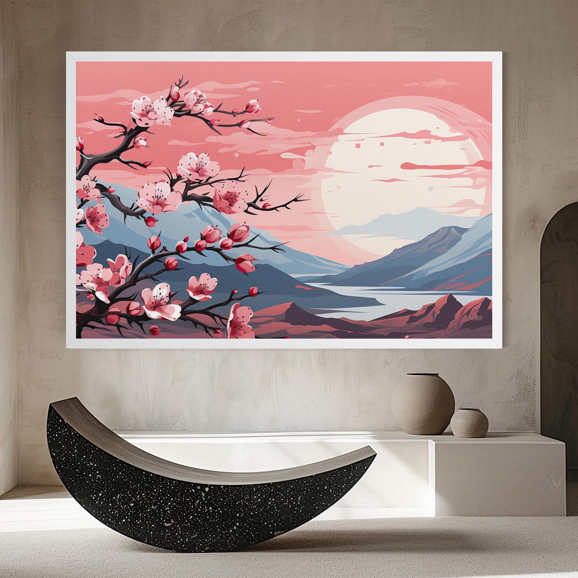 Tablou Canvas Chinese Cherry Blossoms mockup 8