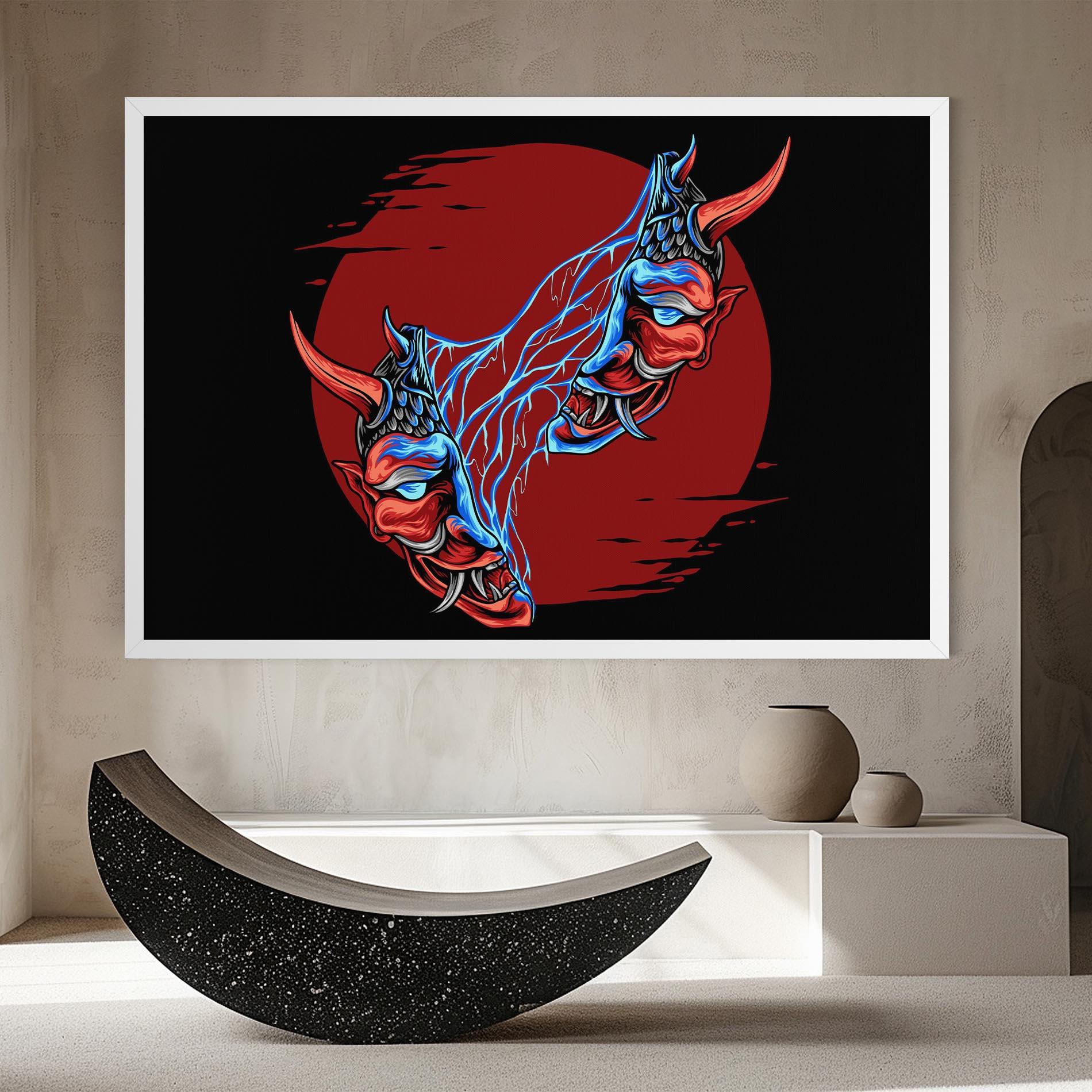 Tablou Canvas Japanese Mask mockup 8