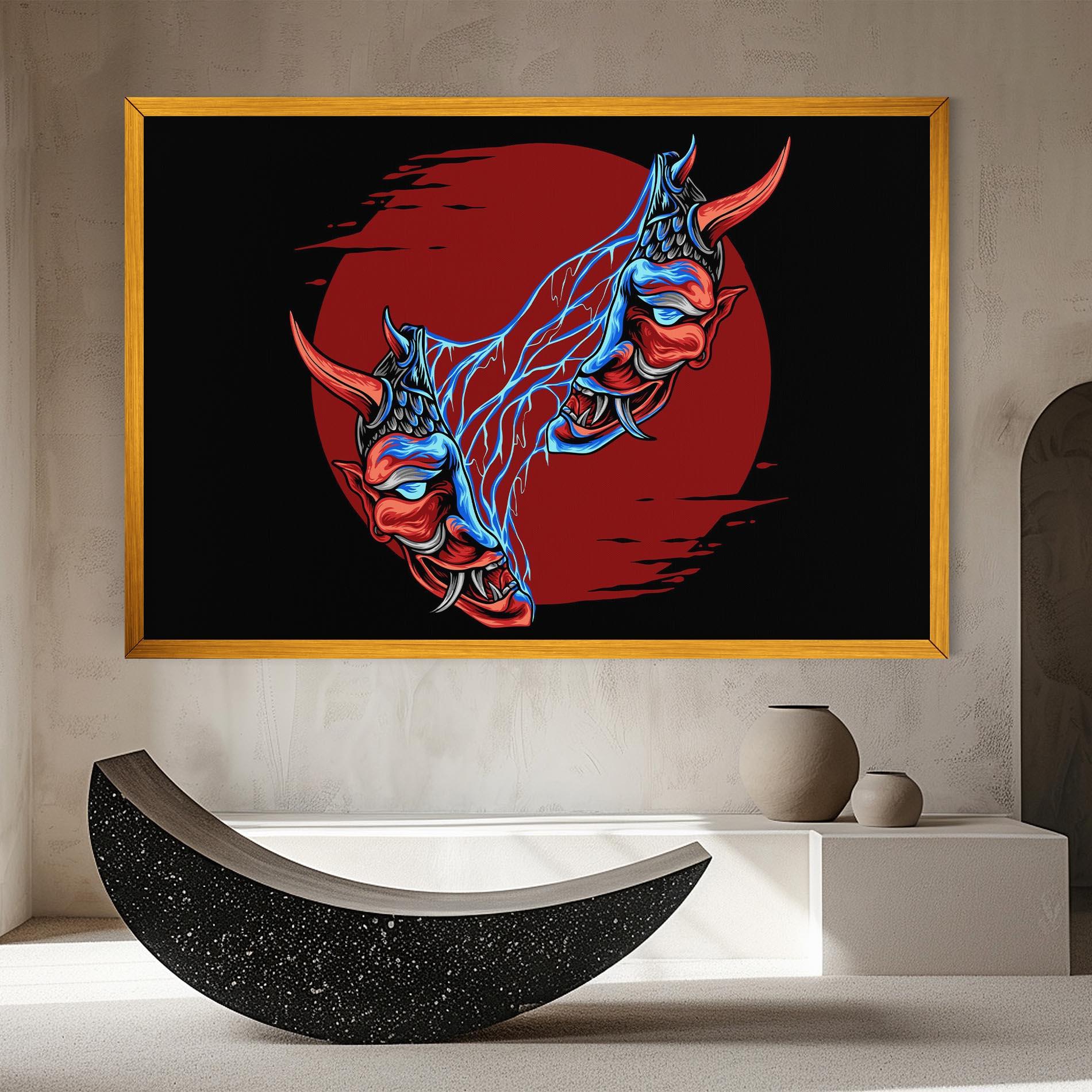 Tablou Canvas Japanese Mask mockup 8