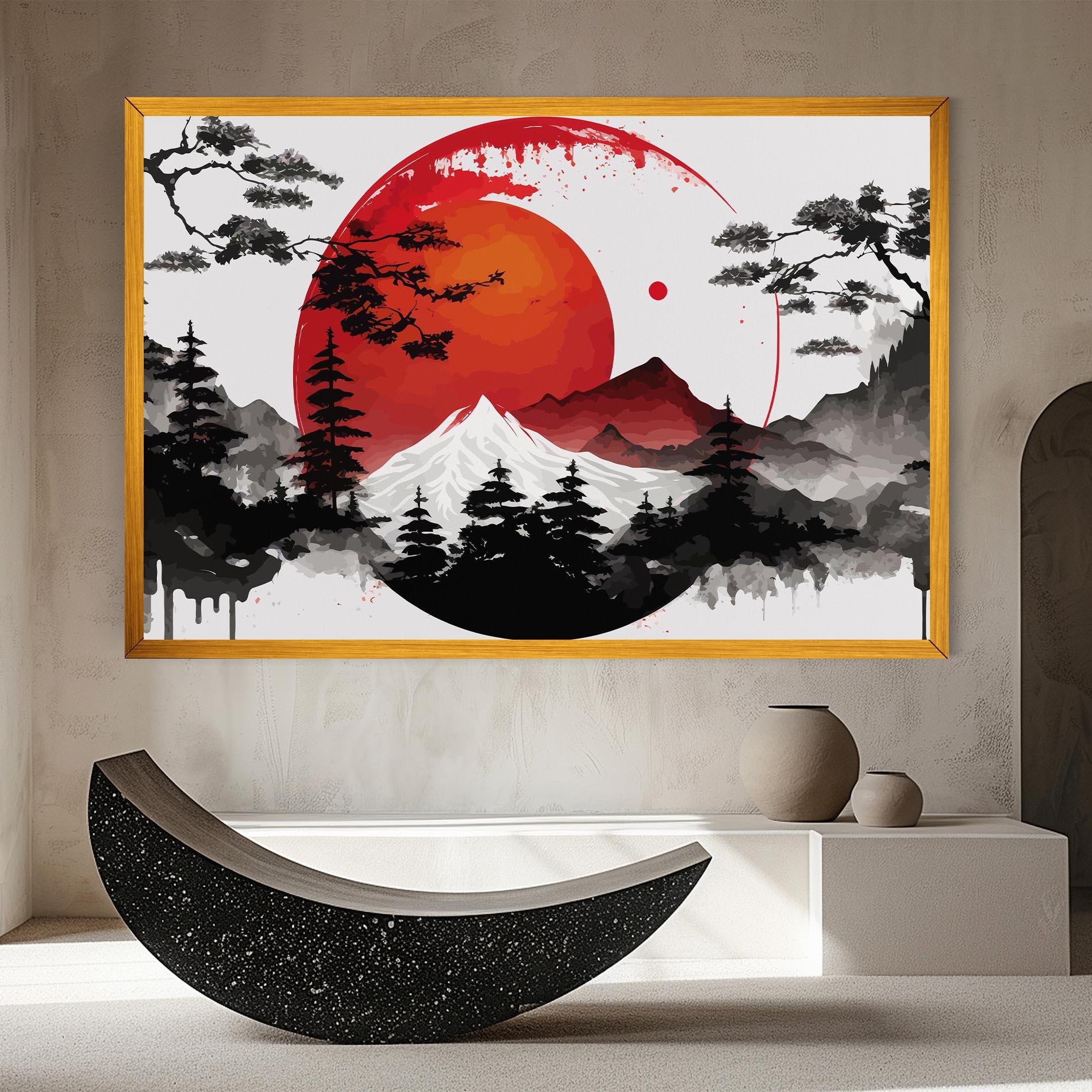 Tablou Canvas Yin Yang Mountain mockup 8