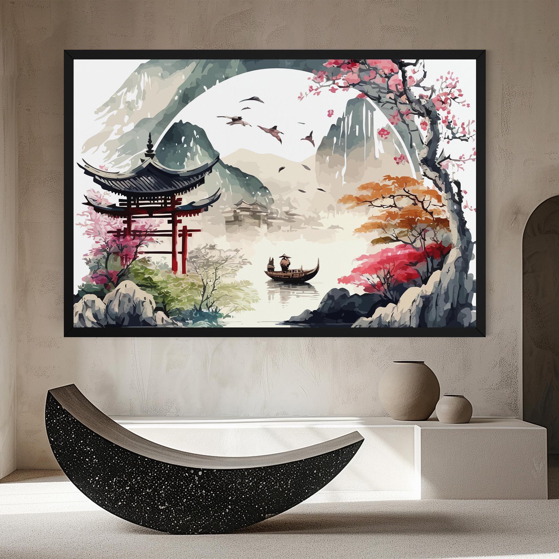 Tablou Canvas Beautiful Asiatic View mockup 8