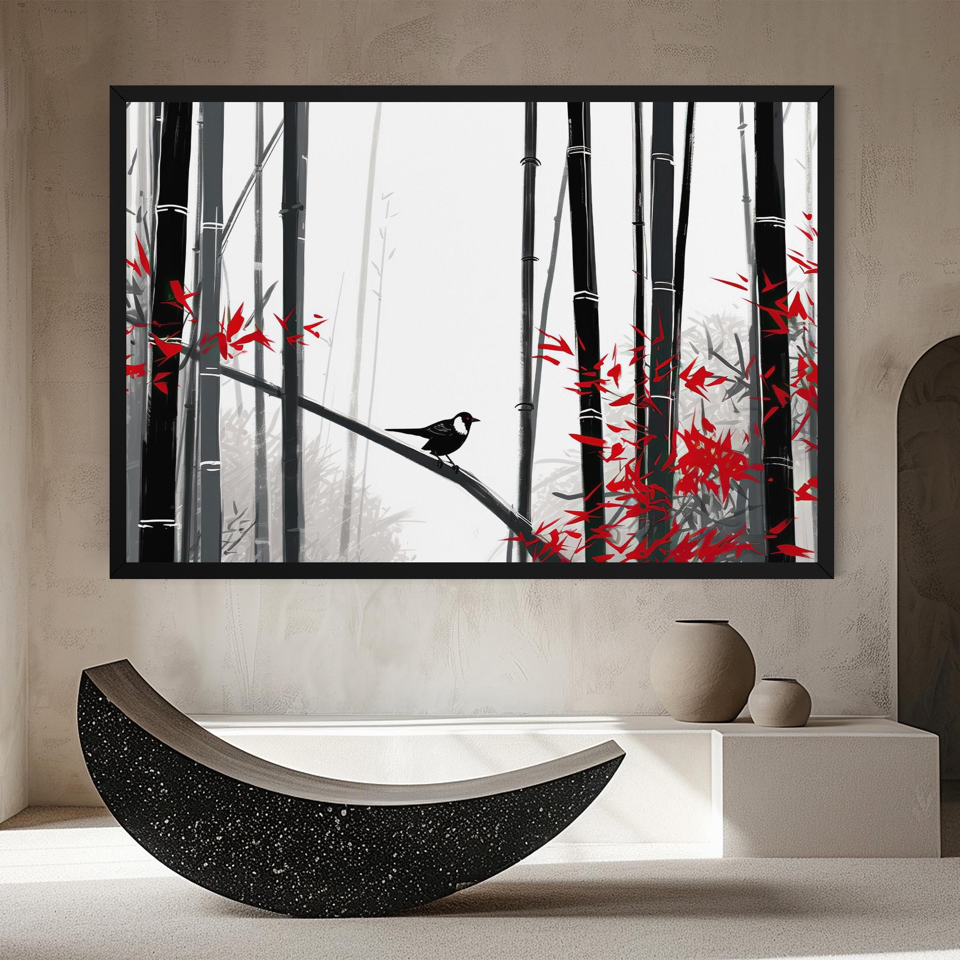 Tablou Canvas Chinese Red Leafs mockup 8