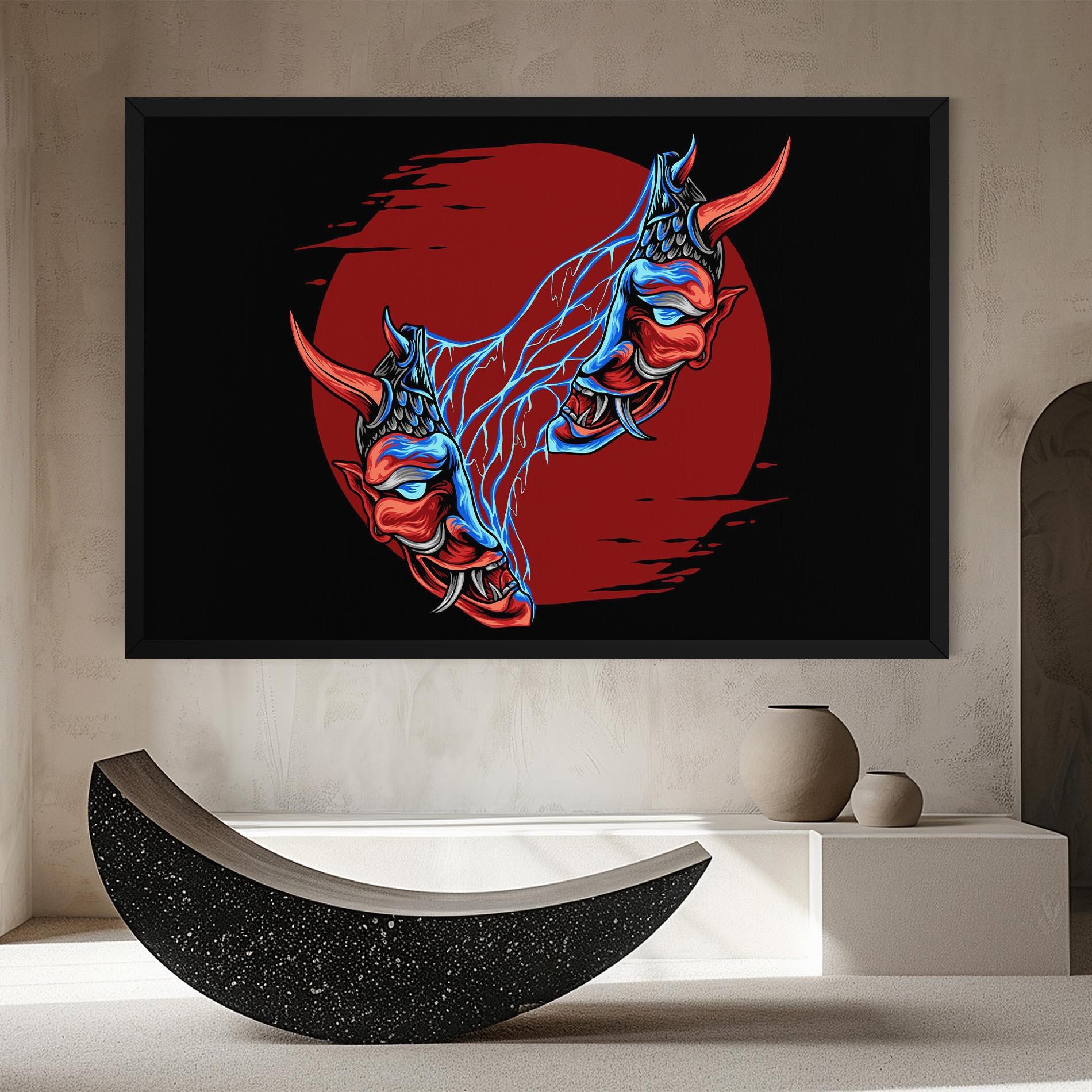 Tablou Canvas Japanese Mask mockup 8