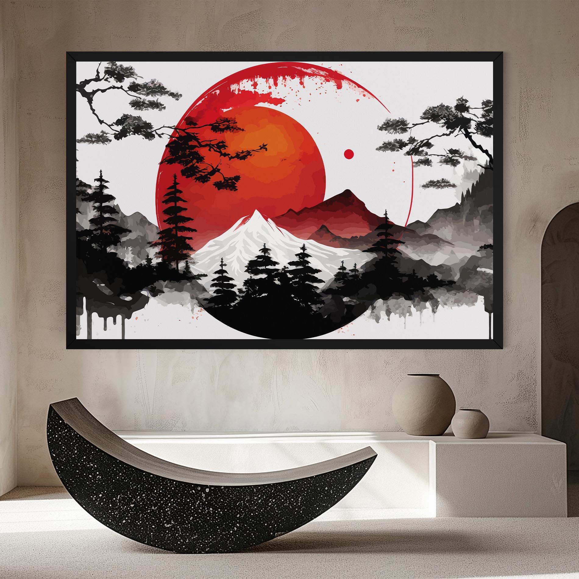 Tablou Canvas Yin Yang Mountain mockup 8