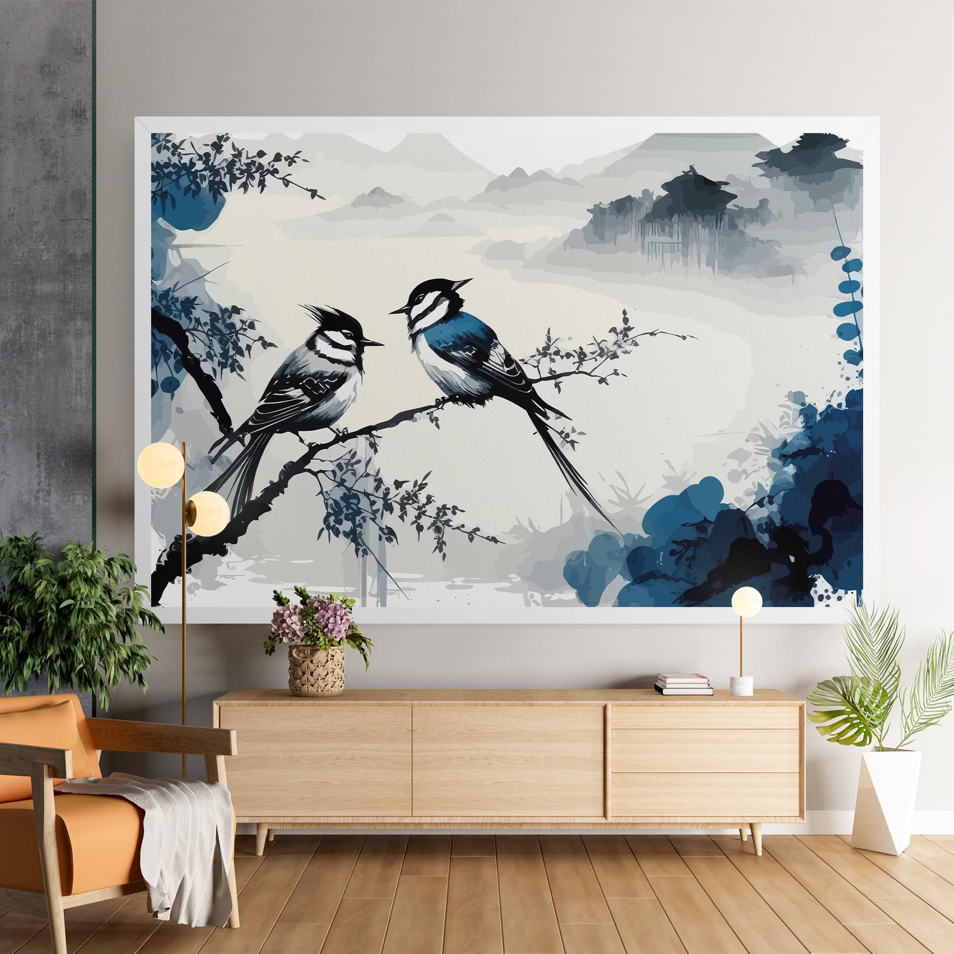 Tablou Canvas Asiatic Blue Bird mockup 9